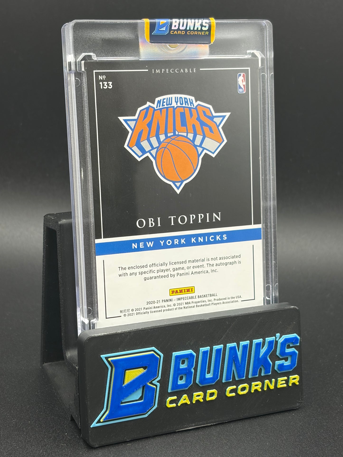 2020-21 Obi Toppin Impeccable Patch Auto RC 15/25
