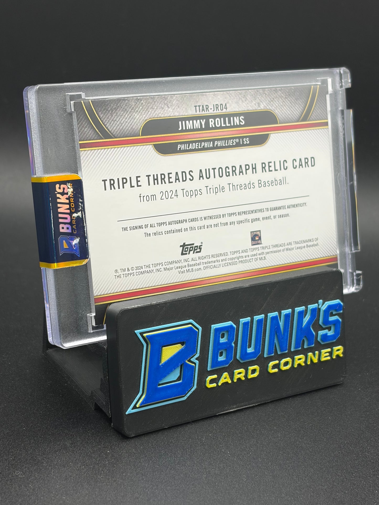 2024 Jimmy Rollins Triple Thread Auto Relic Memorabilia 27/27