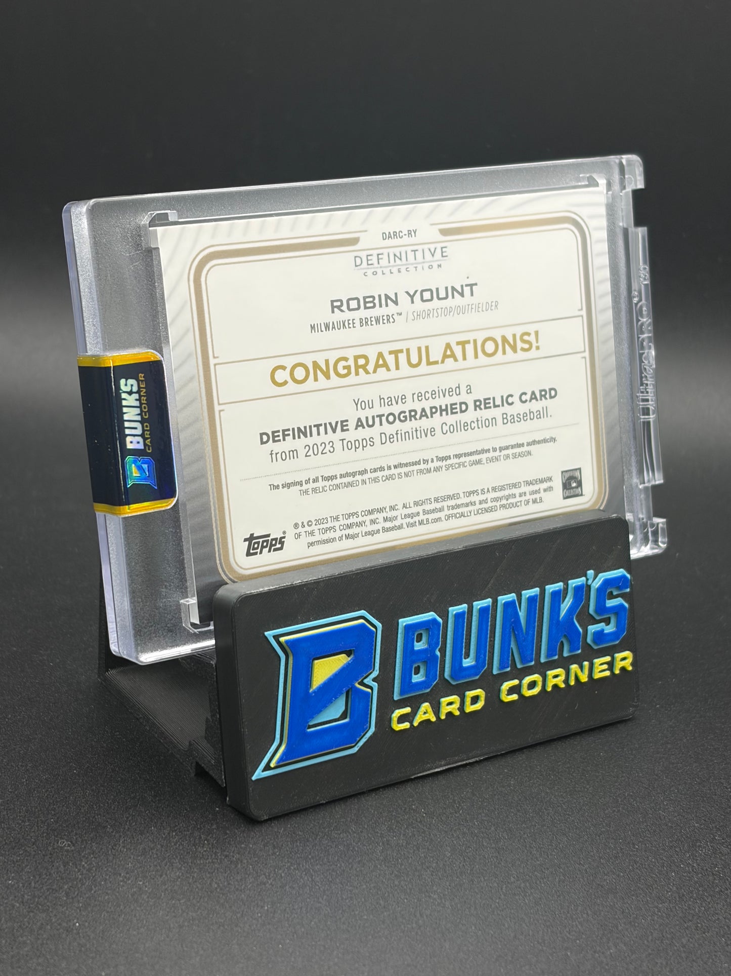2023 Robin Yount Definitive Auto Relic Auto Patch 4/5