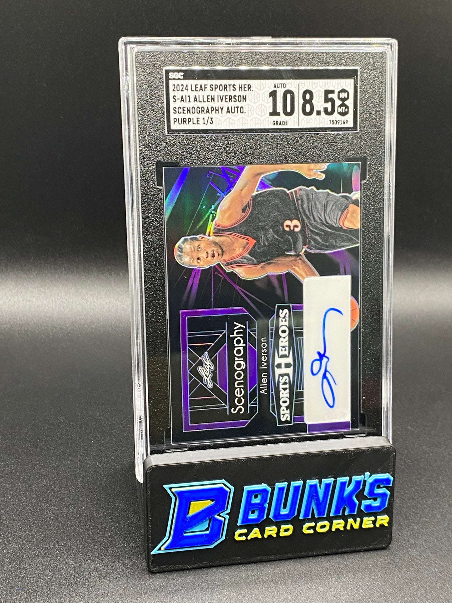 2024 Allen Iverson Scenography Auto. Purple SGC 10/8.5 (Box B58)