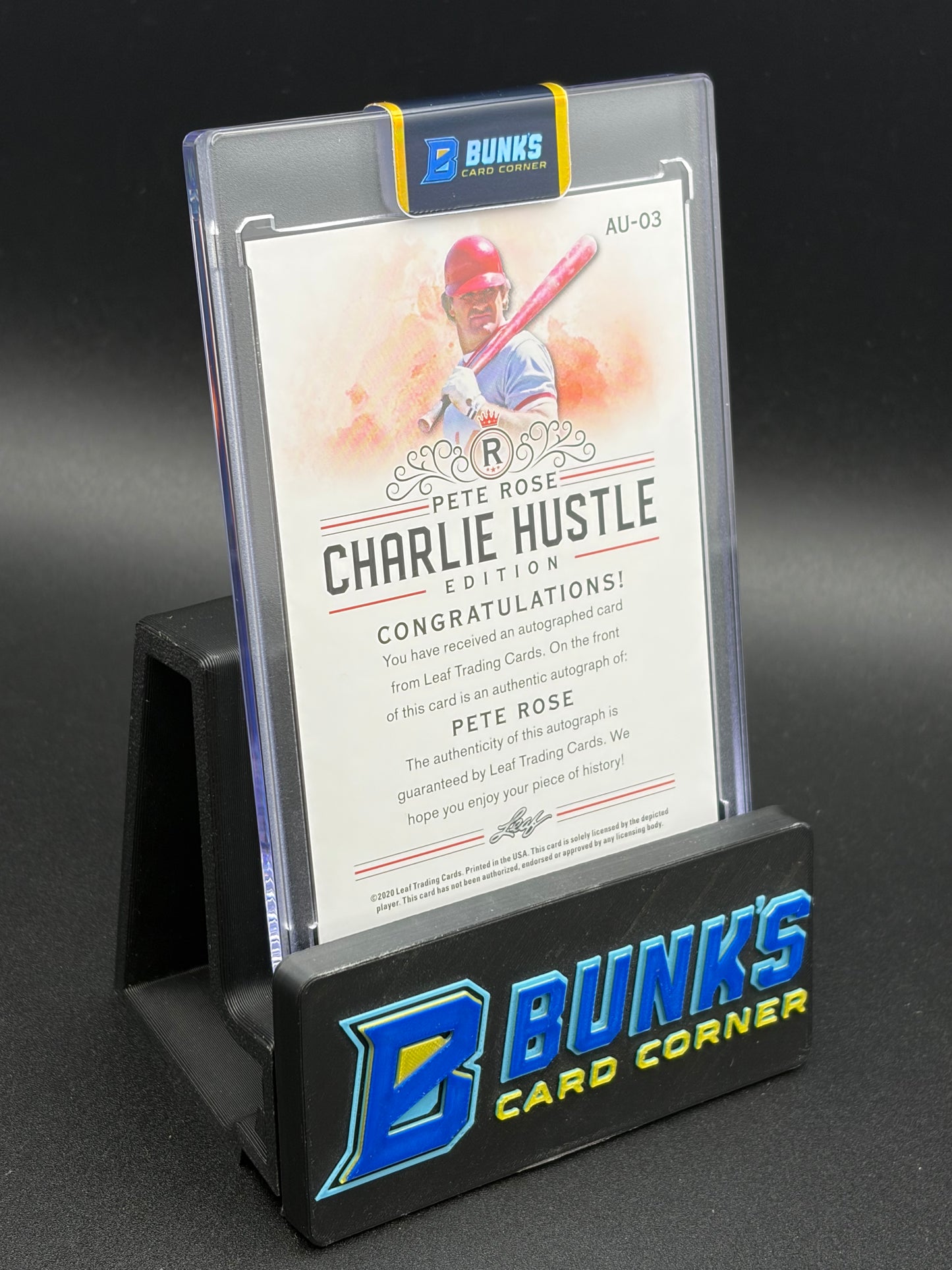 2020 Pete Rose Charlie Hustle Edition Auto