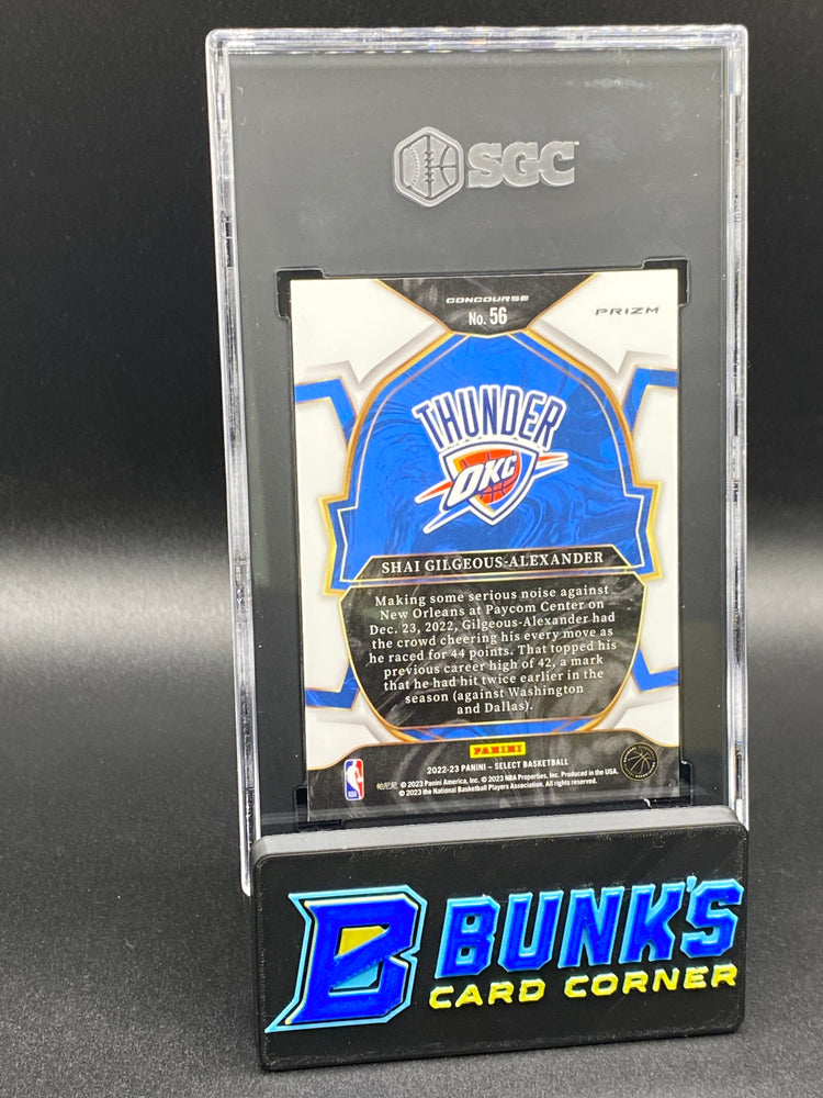2022-23 Shai Gigeous-Alexander Red Cracked Ice Prizm SGC 10