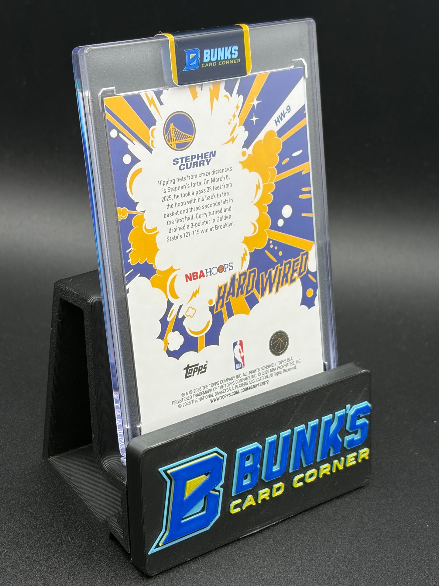 2026 Stephen Curry Hard Wired Blue & Yellow Pixel Burst