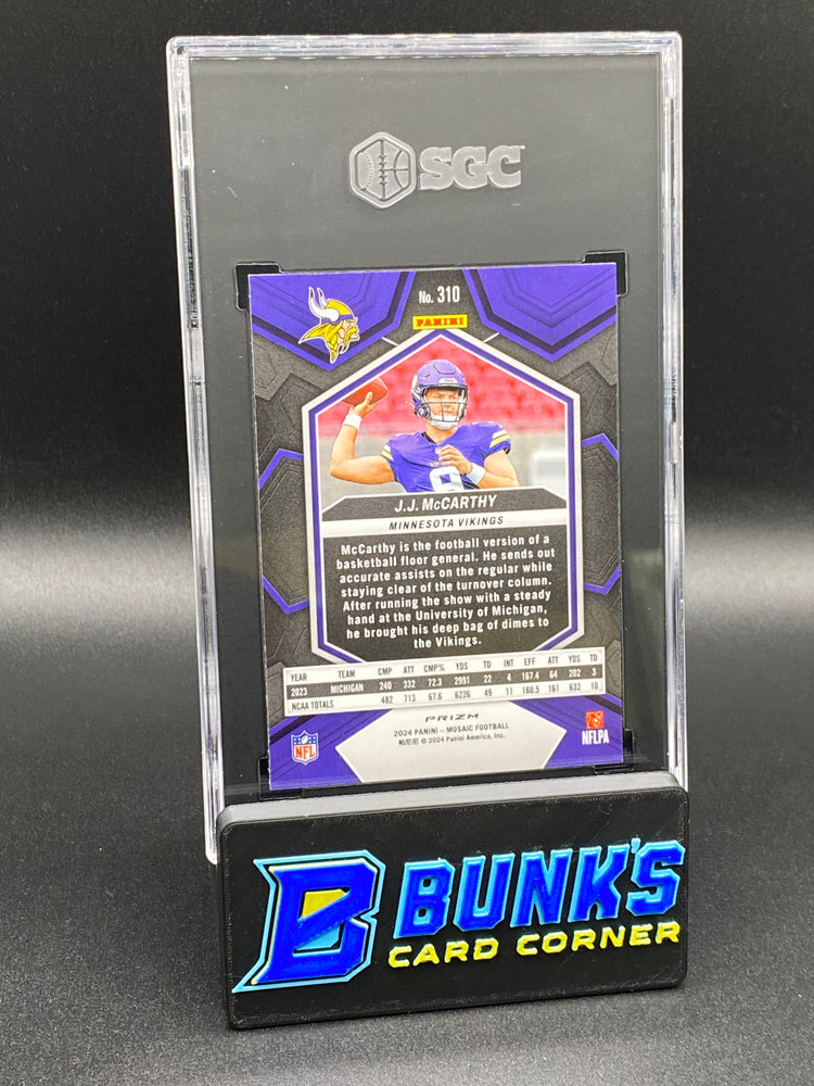 2024 JJ McCarthy Mosaic Prizm RC SGC 9.5