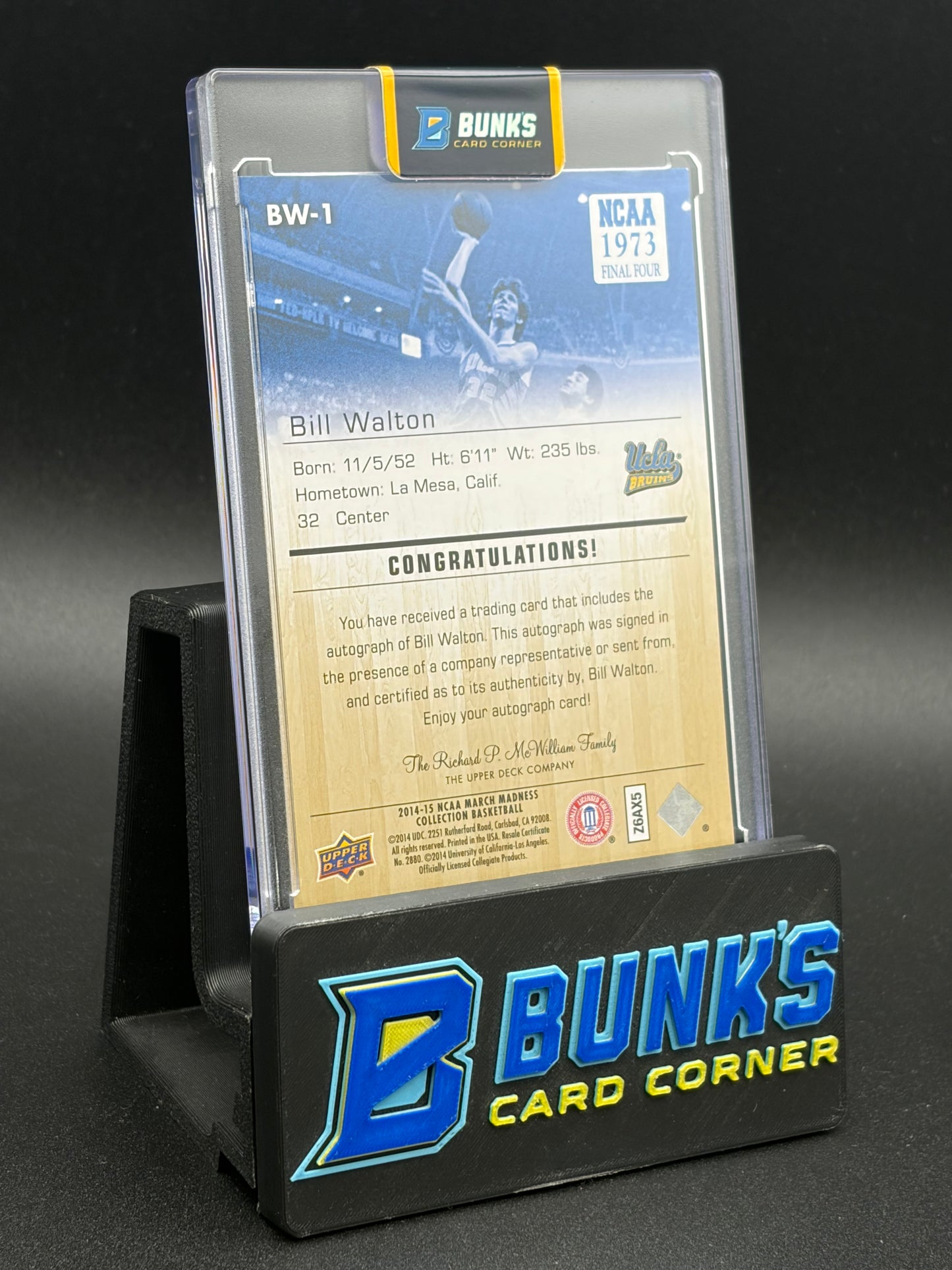 2014-15 Bill Walton March Madness Collection 1973 Final Four
