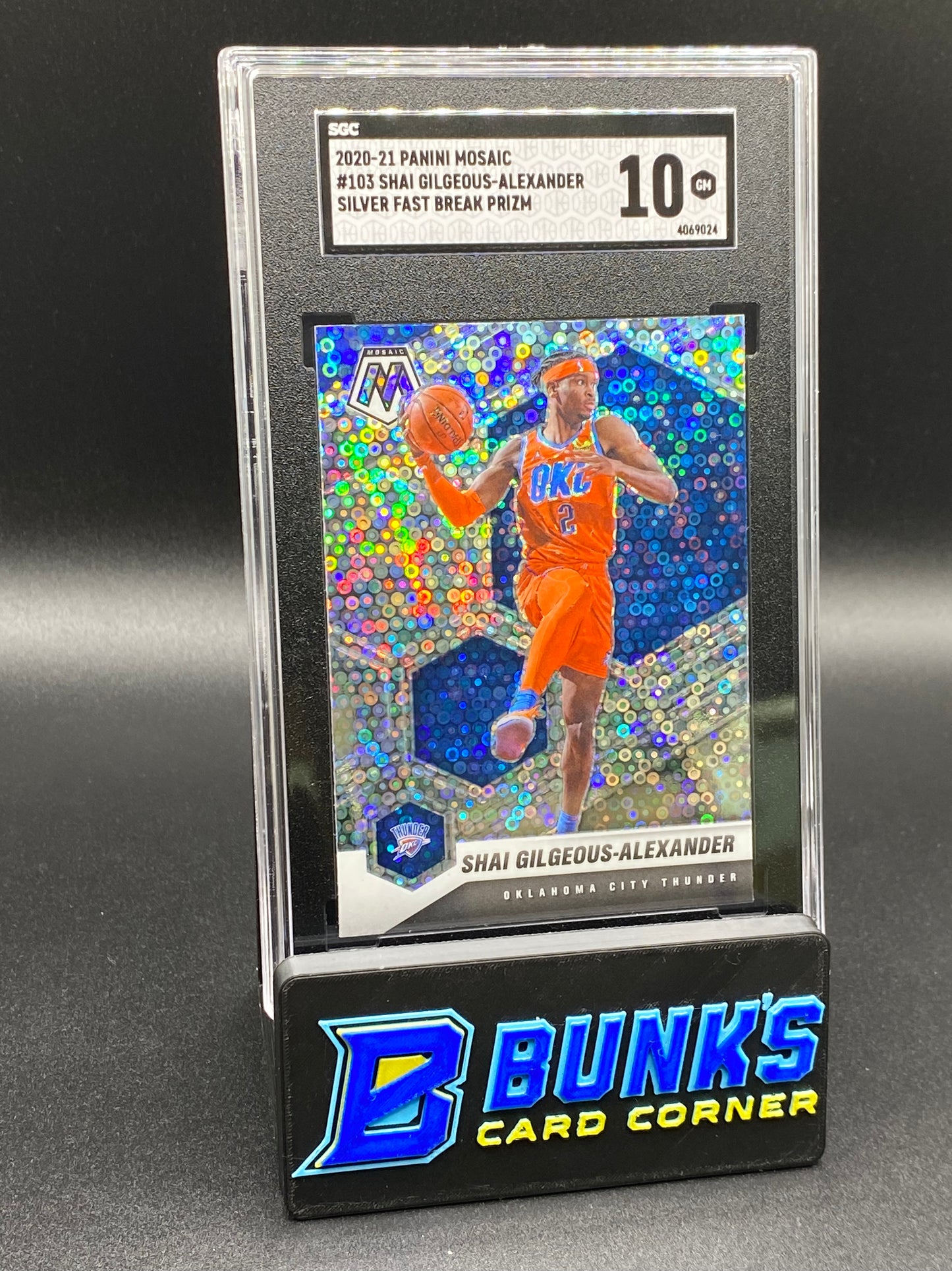 2020-21 Shai Gilgeous-Alexander Silver Fast Break Prizm SGC 10 (Box B59)
