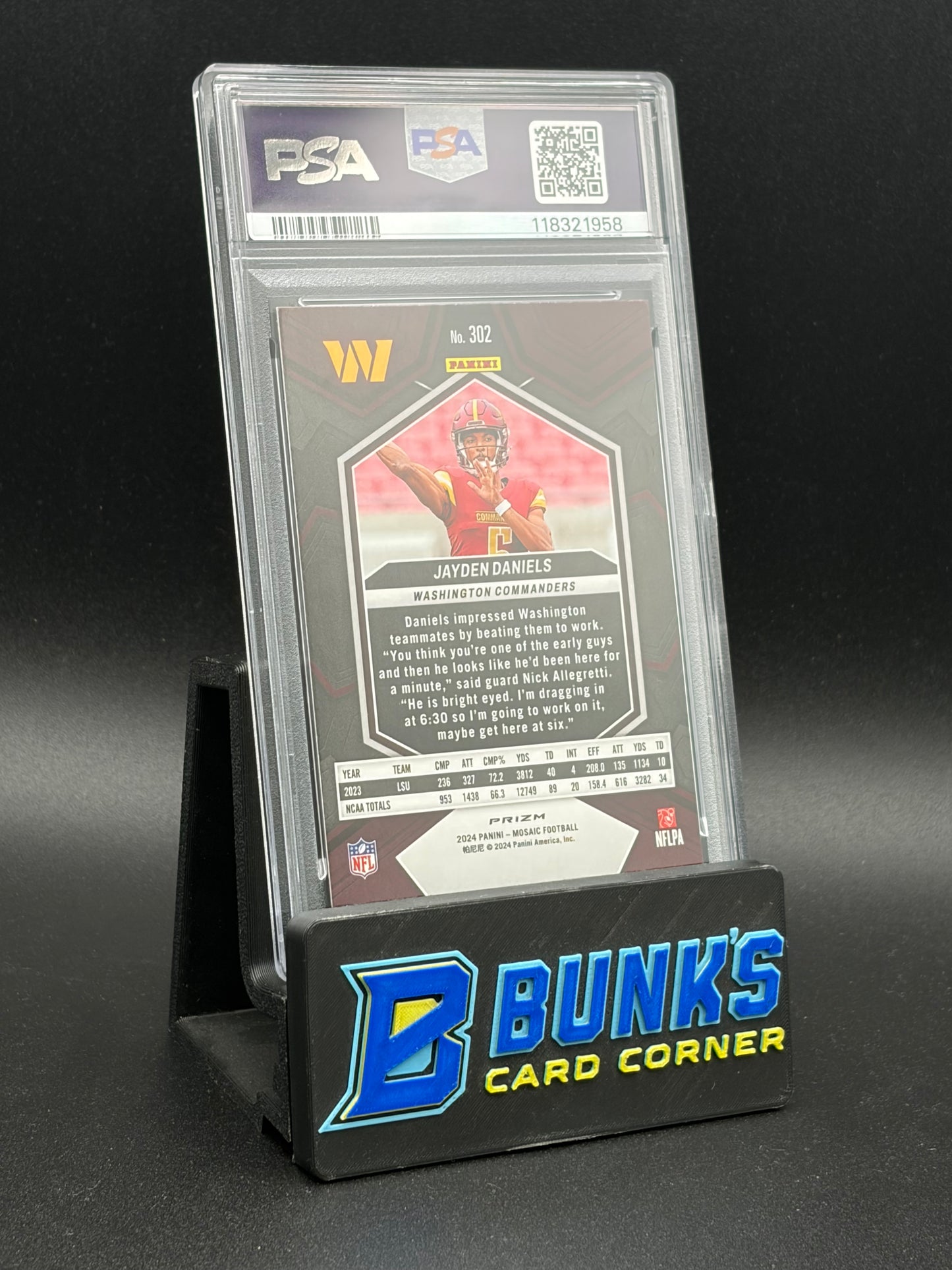 2024 Jayden Daniels Silver Mosaic PSA 10 RC