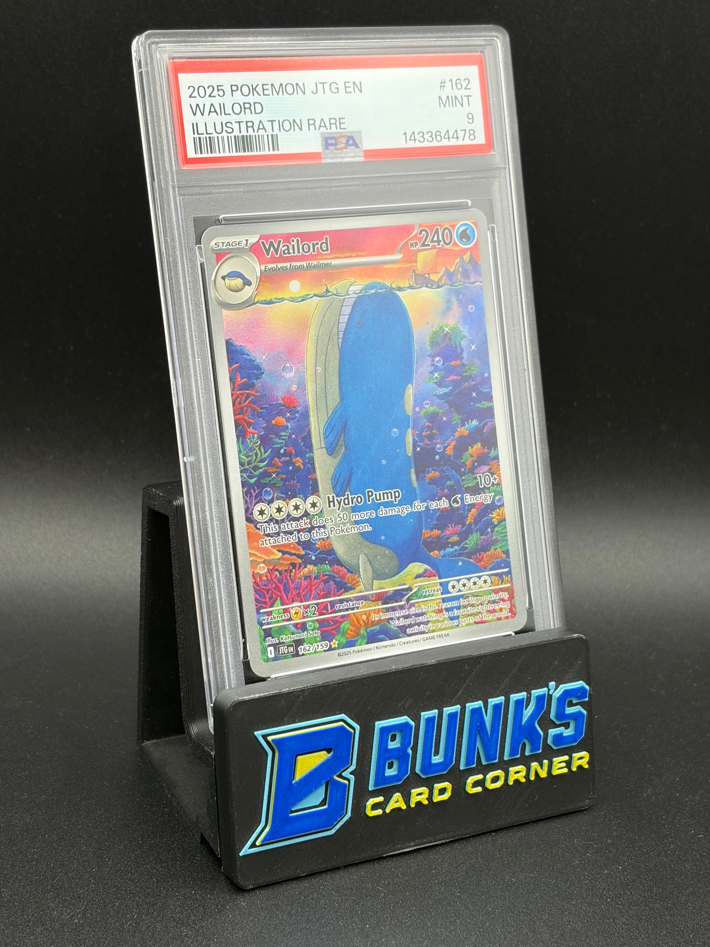 Wailord Illustration Rare PSA 9