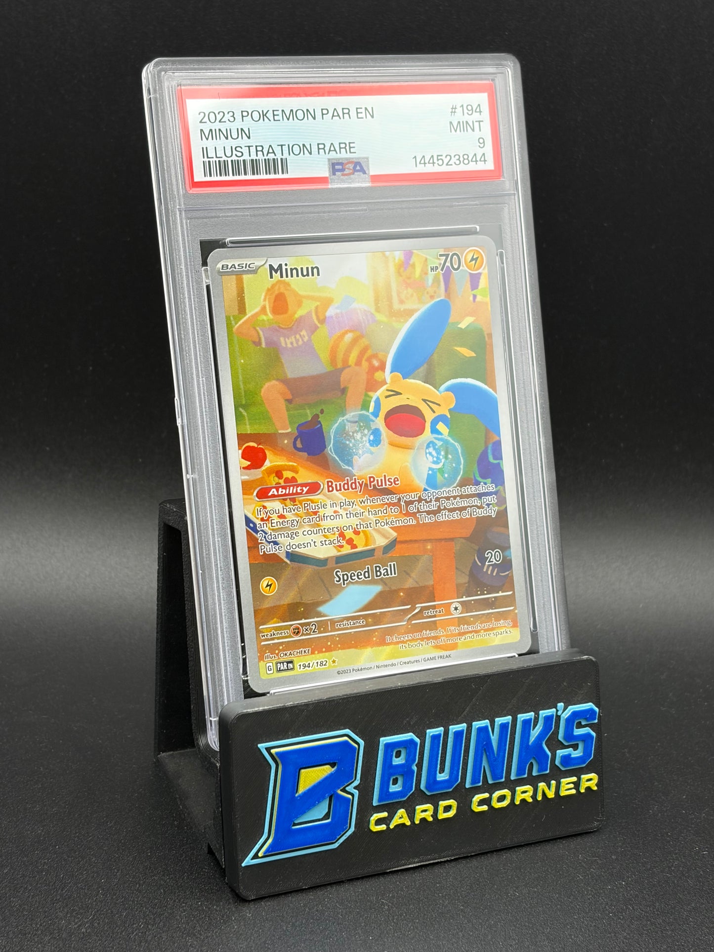 Minun Illustration Rare PSA 9