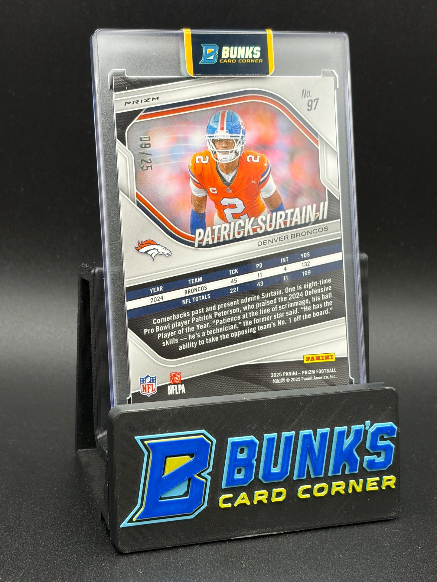 2025 Patrick Surtain II Prizm Pink Refractor 9/25