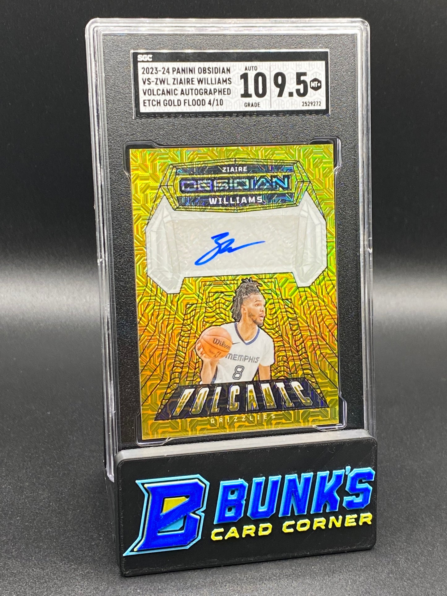 2023-24 Ziaire Williams Volcanic Auto. Etch Gold Flood SGC 10/9.5 (Box B60)