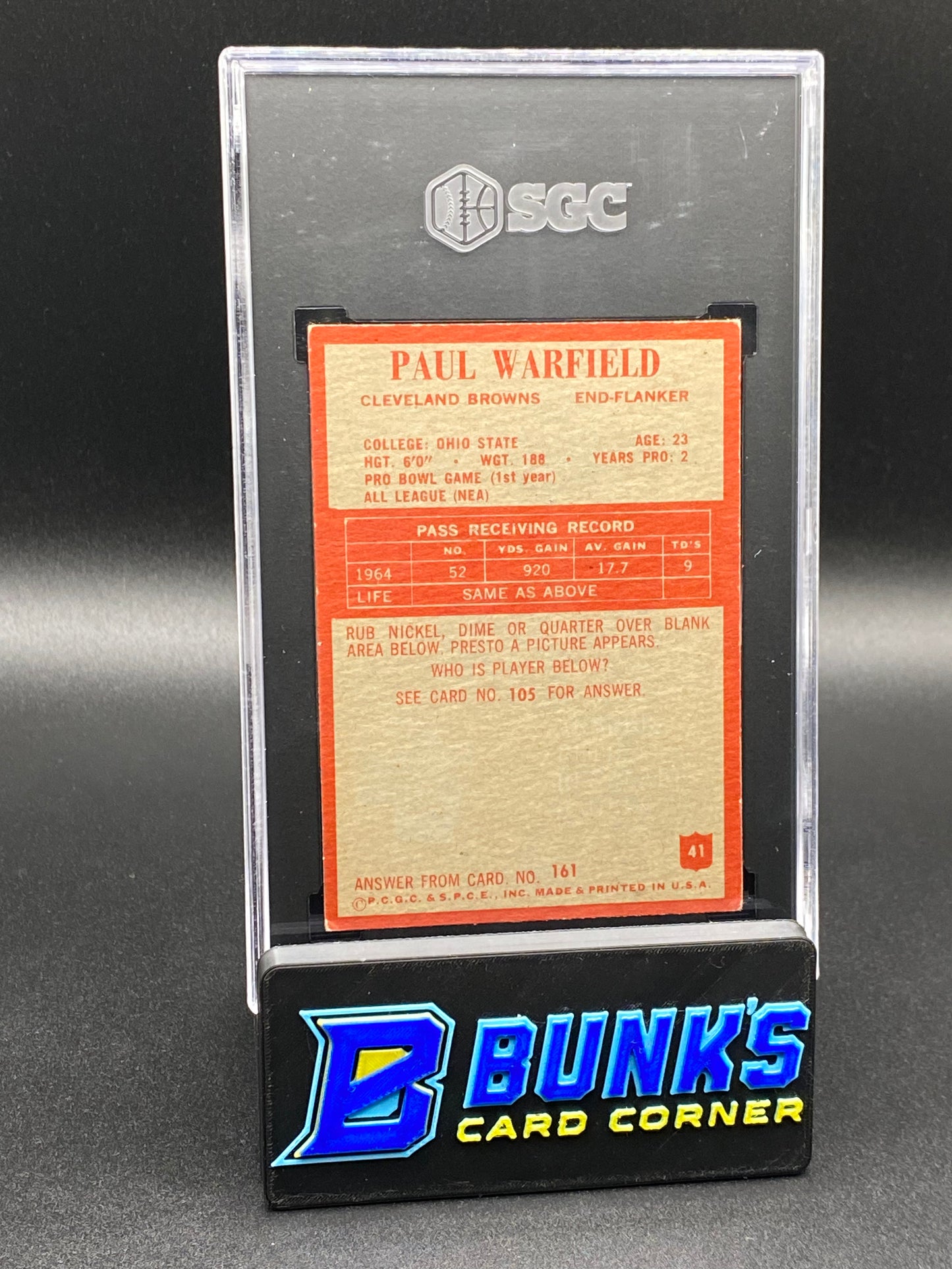 1965 Paul Warfield SGC 5 (Box B60)