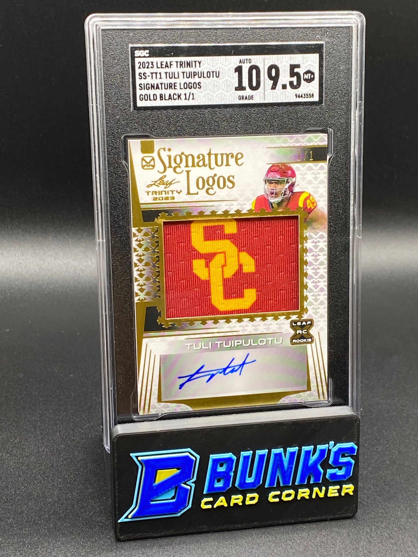 2023 Tuli Tuipulotu Sig. Logos Gold Black 1/1 SGC 10/9.5 (Box B61)