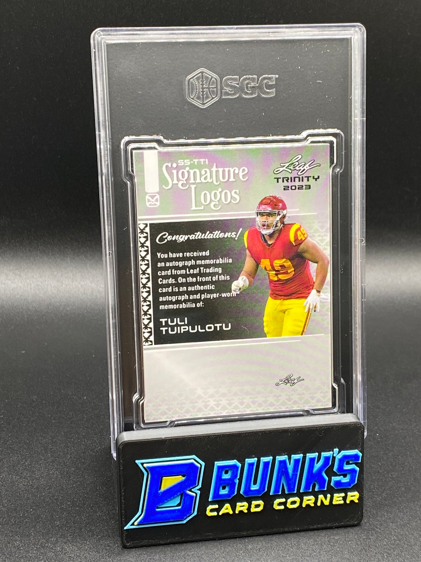 2023 Tuli Tuipulotu Sig. Logos Gold Black 1/1 SGC 10/9.5 (Box B61)