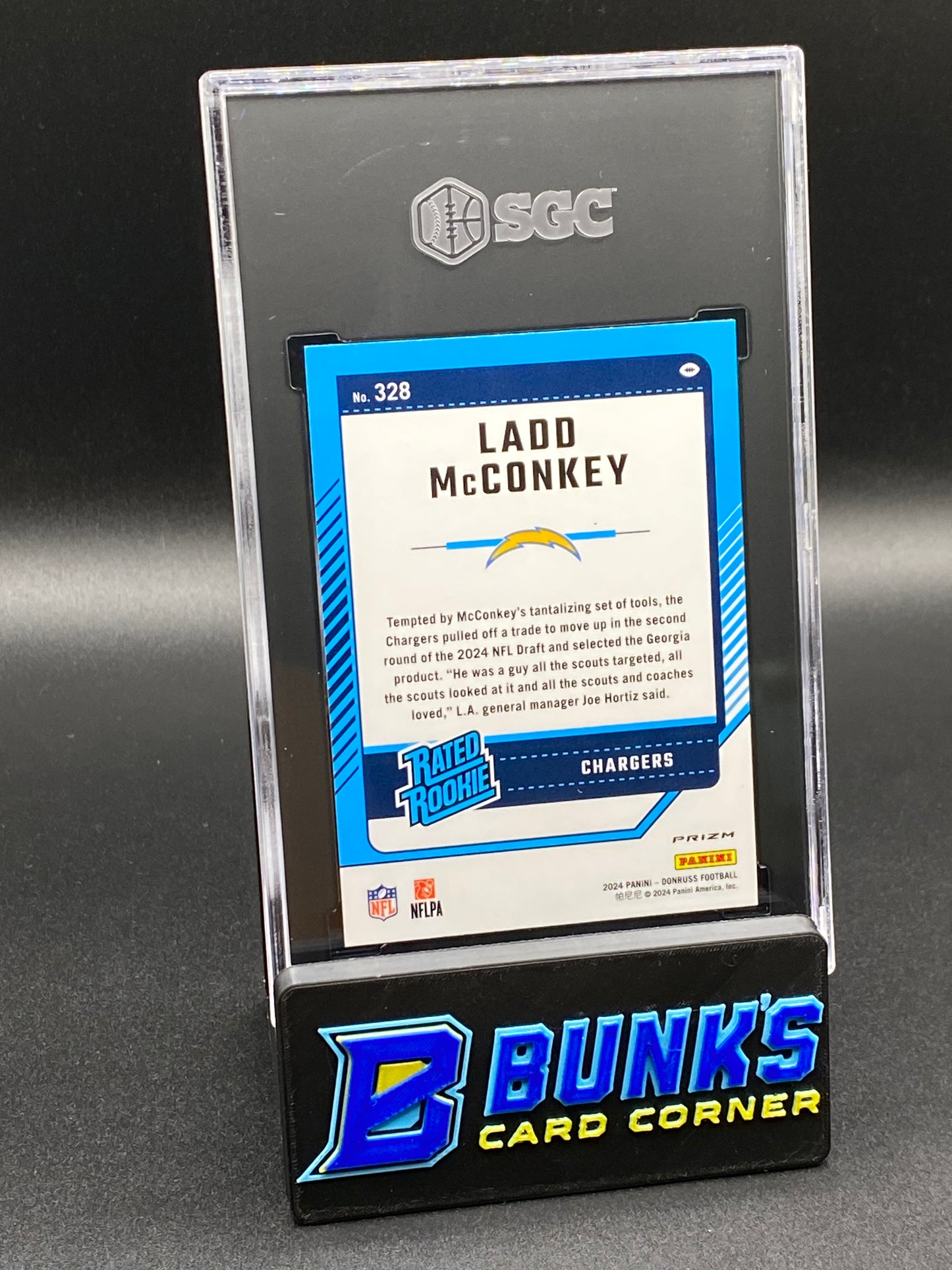 2024 Ladd McConkey Opti Preview Red Wave Prizm RC SGC 10 (Box B61)
