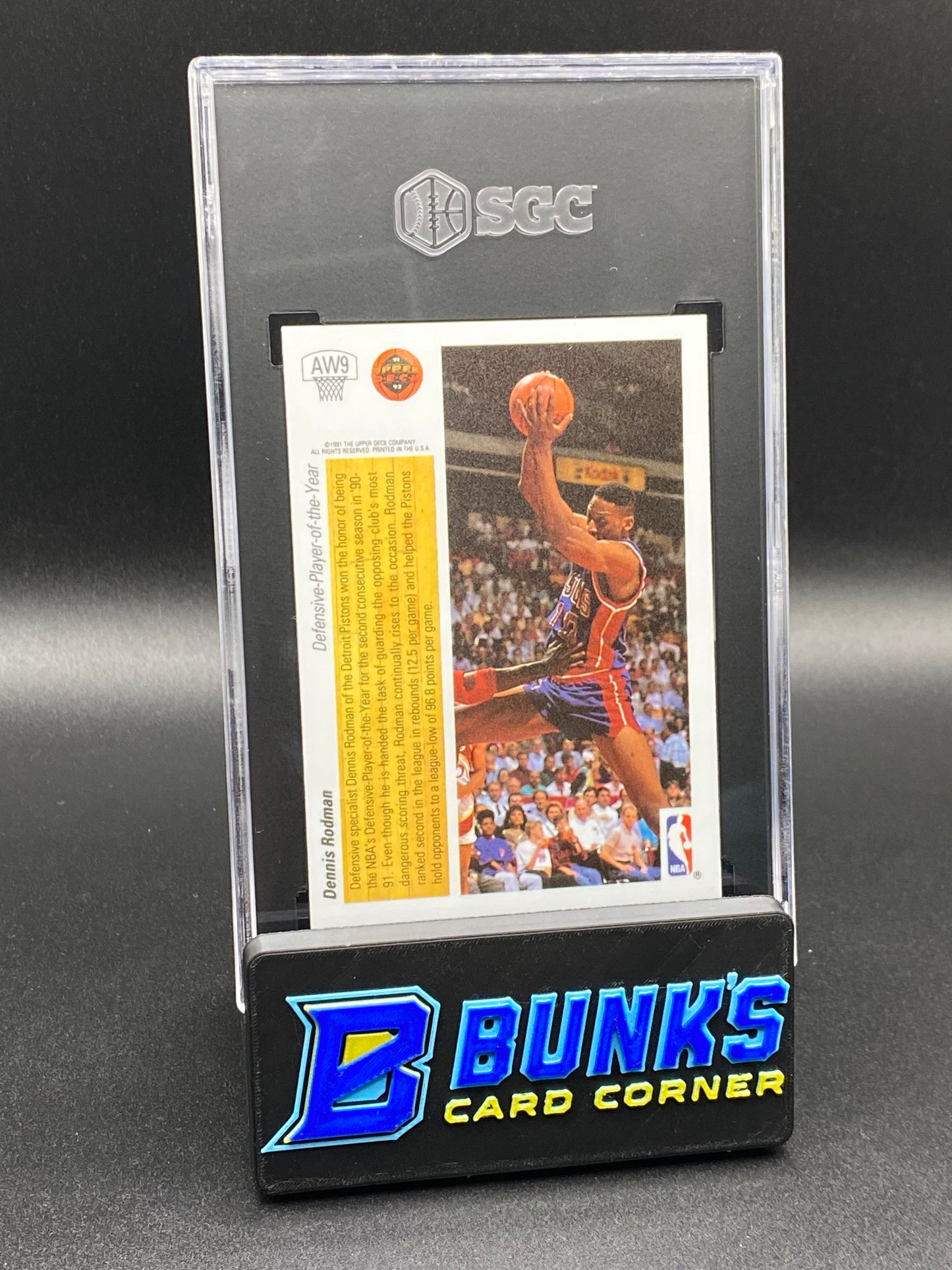 1991-92 Dennis Rodman Award Winner Hologram SGC 8 (Box B62)