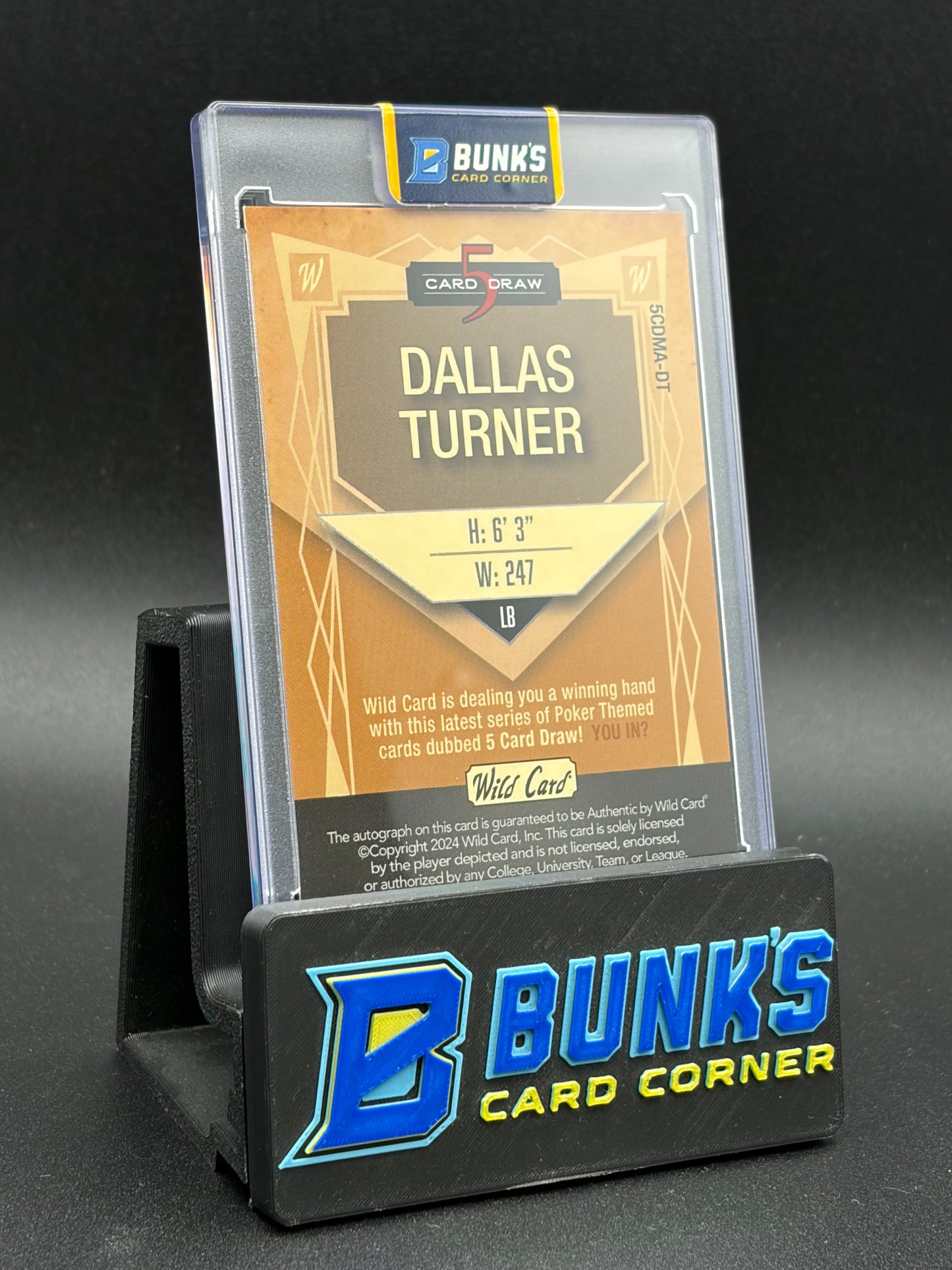 2024 Dallas Turner Wild Card Rookie Auto 2/2