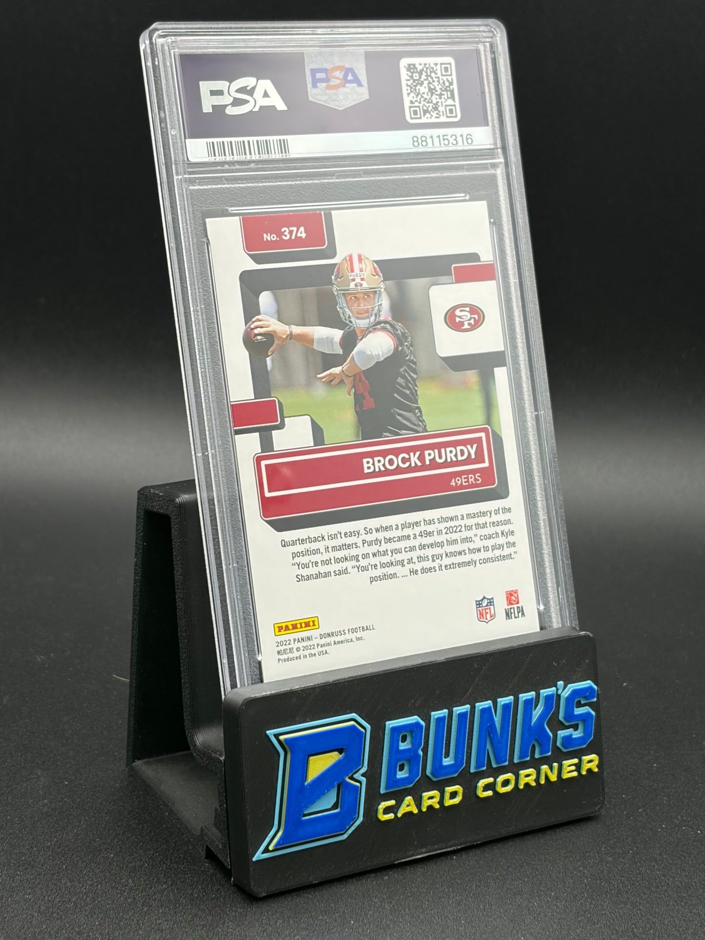 2022 Brock Purdy Donruss PSA 10 RC