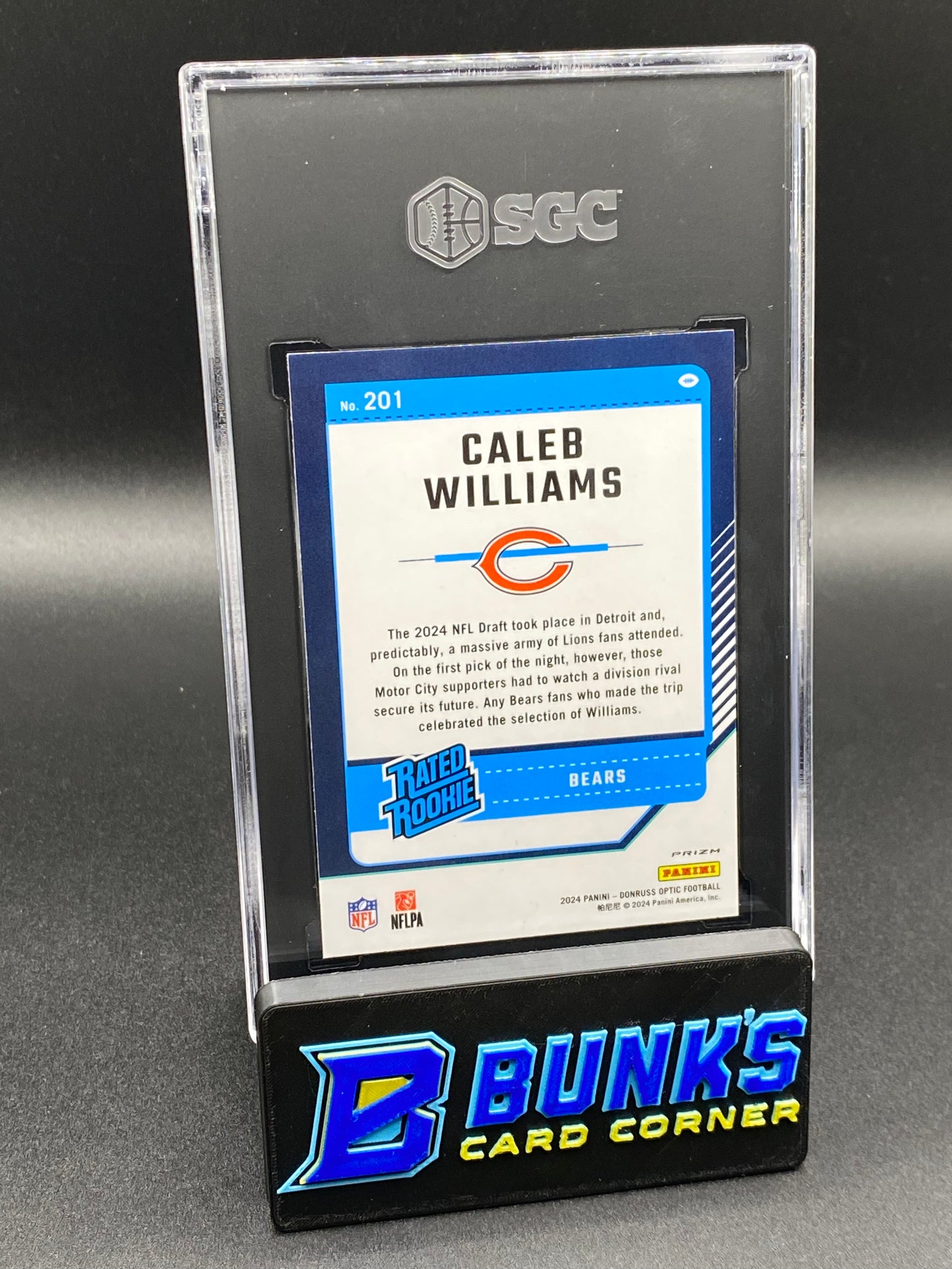 2024 Caleb Williams Purple Shock Prizm RC SGC 9 (Box A6)