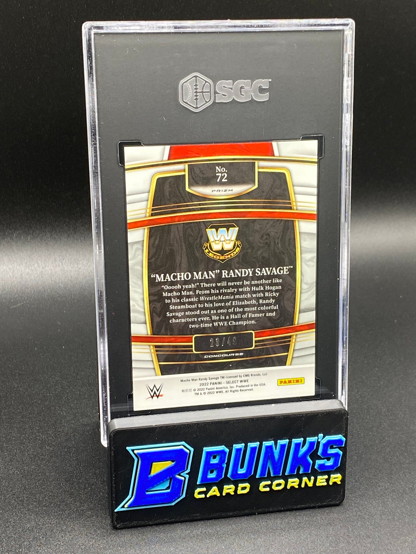 2022 Randy Savage Neon Green Prizm SP SGC 9.5