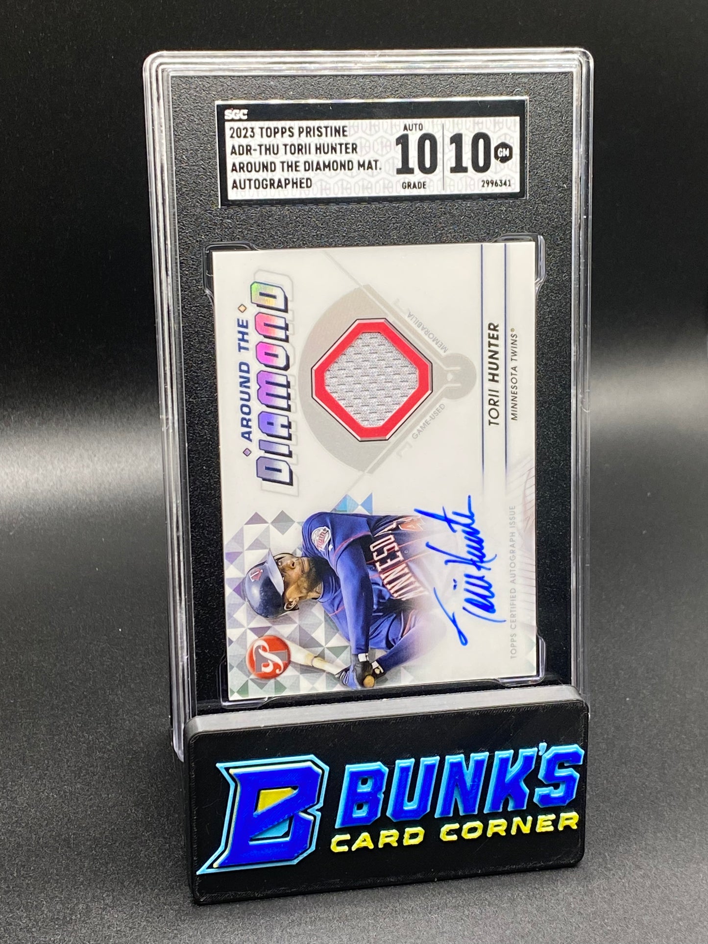2023 Torii Hunter Around the Diamond Mat. Auto. Game Used SGC 10/10