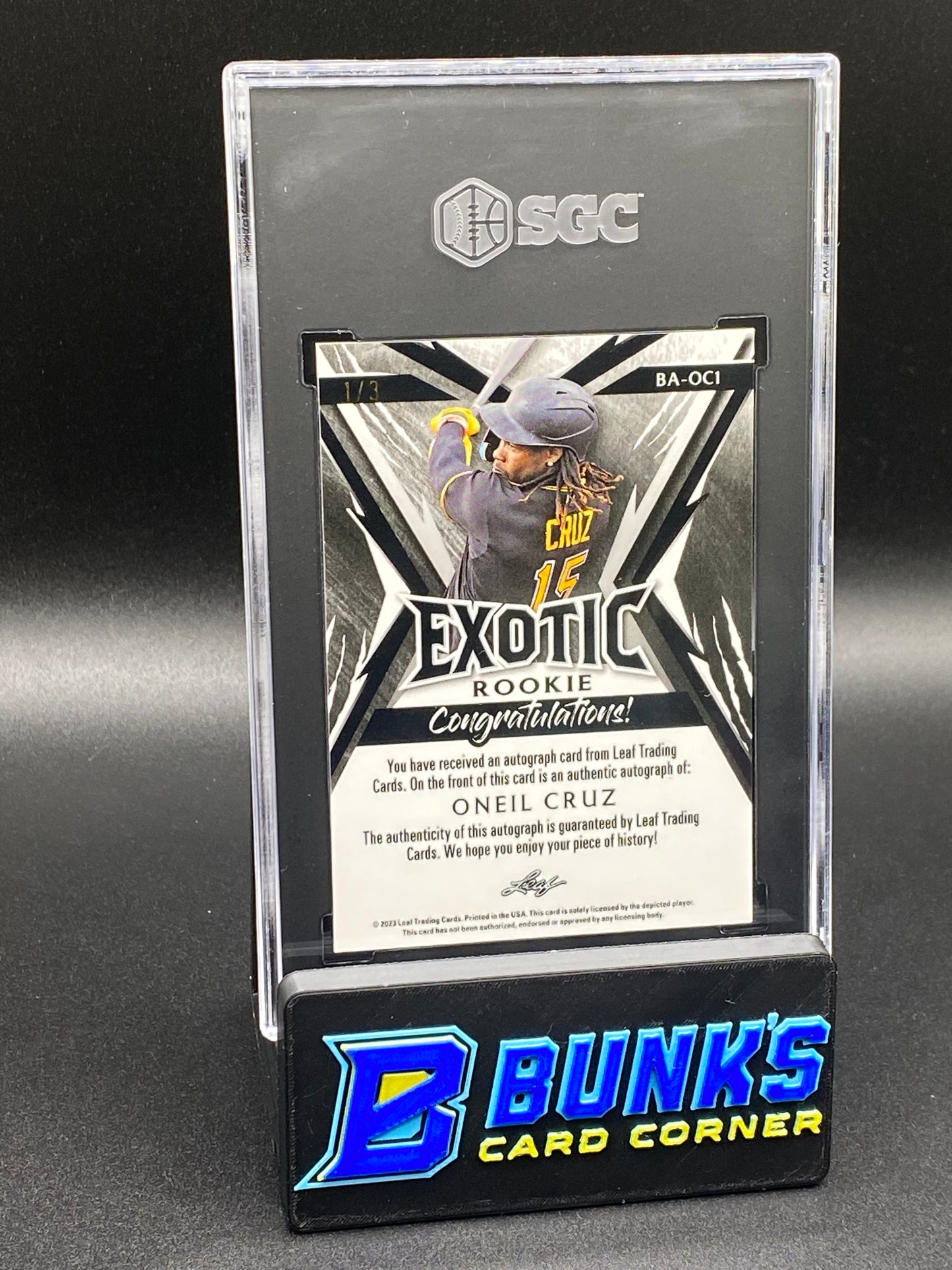 2023 Oneil Cruz Auto. Elephant Kaleidoscope RC Auto. SGC 9.6