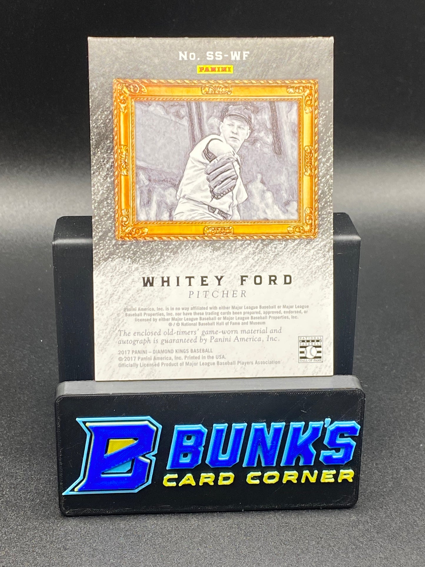 2017 Whitey Ford Auto. 7/7 Game Worn Material