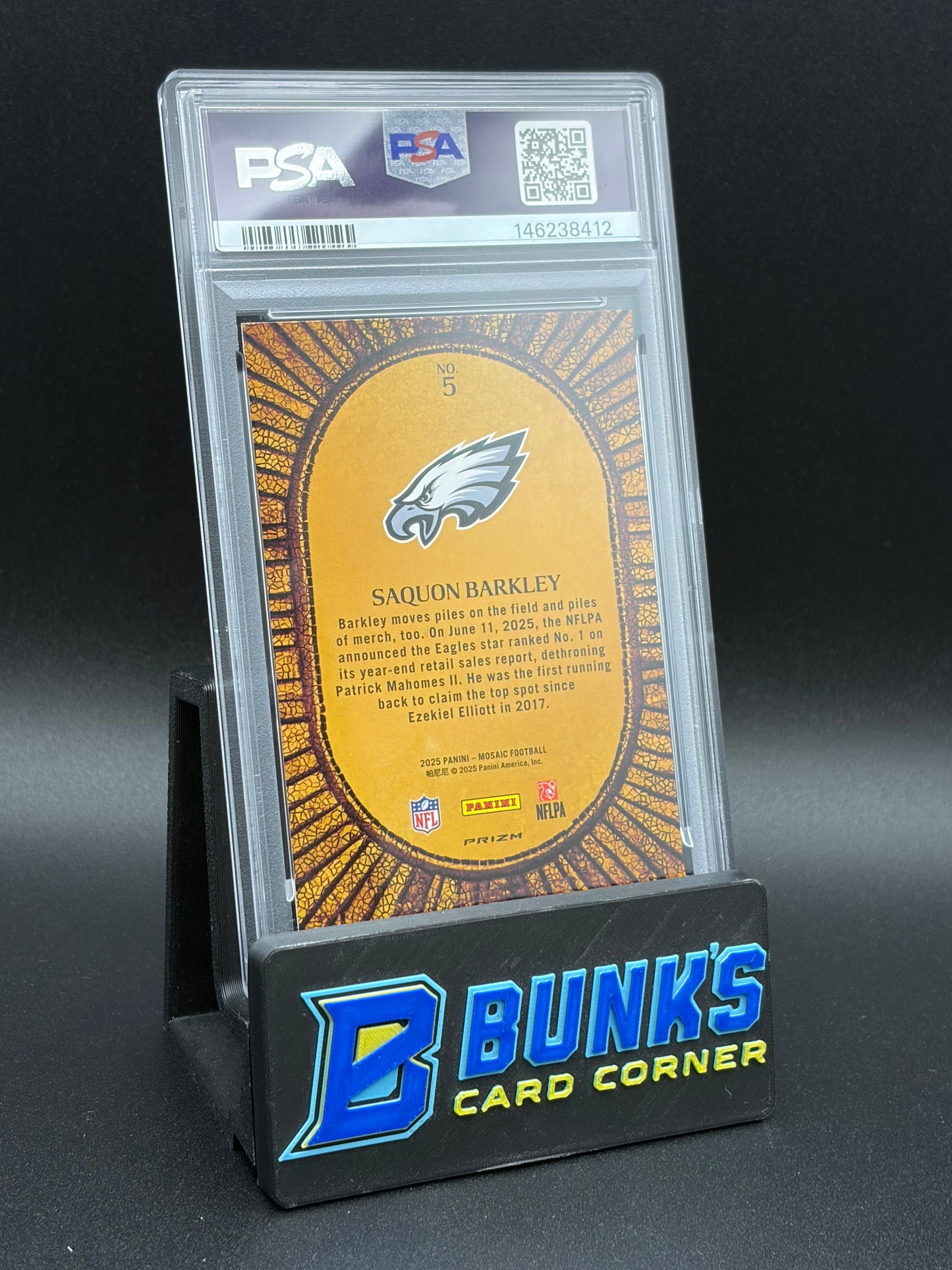 2025 Saquon Barkley Micro Mosaic PSA 9