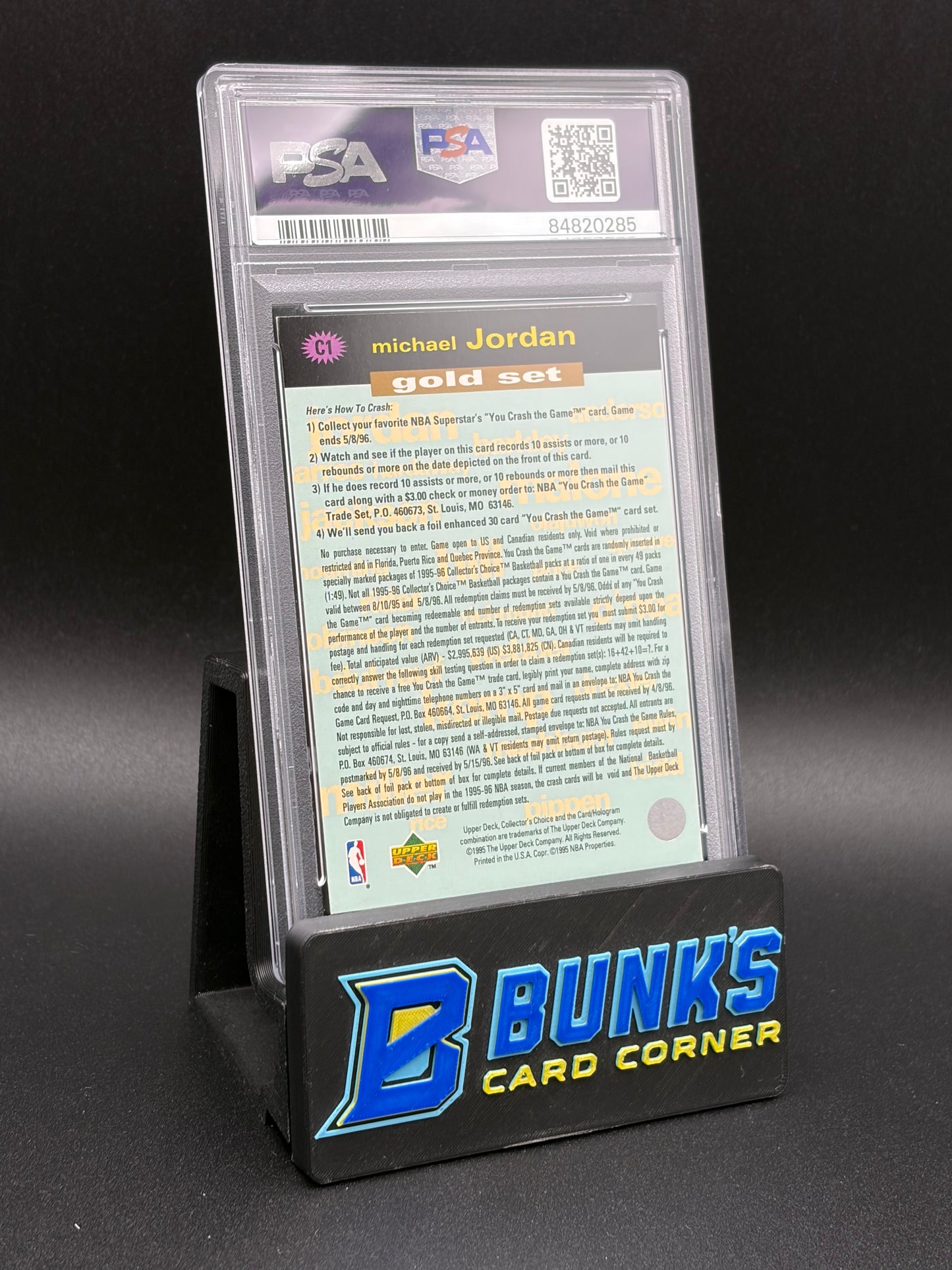 1995 Michael Jordan 2/22 Gold Choice PSA 9