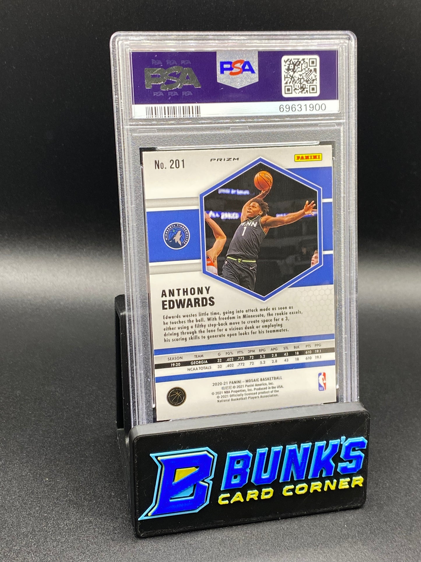 2020 Anthony Edwards Red Mosaic (Box B63)