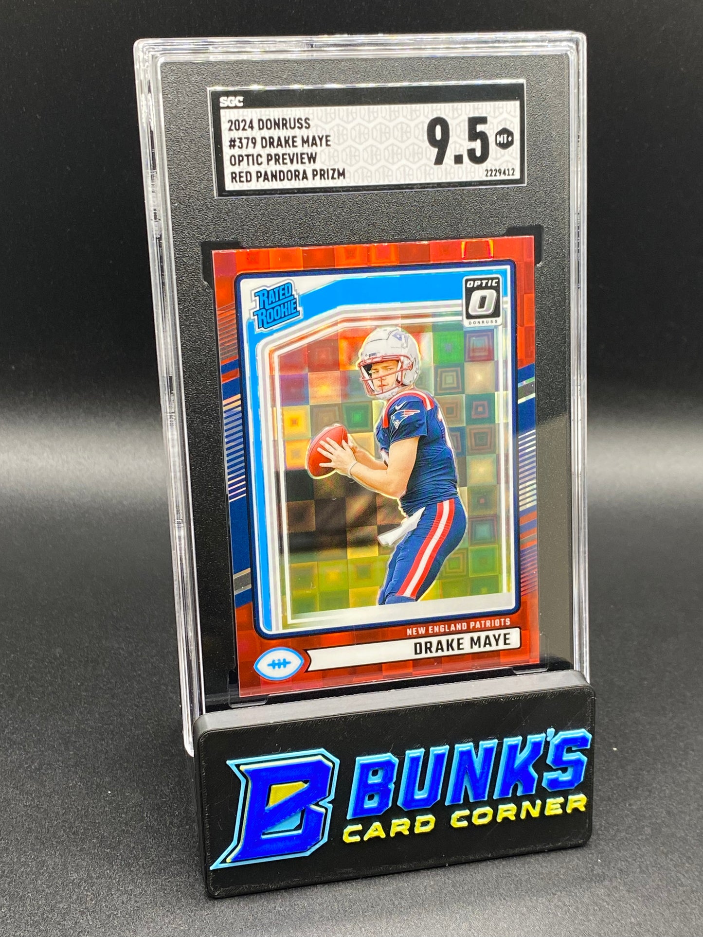 2024 Drake Maye Red Pandora Prizm RC SGC 9.5 (Box B63)