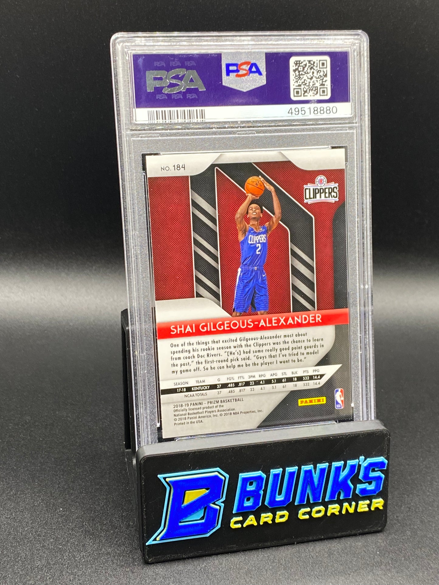 2018 Shai Gilgeous-Alexander RC PSA 9 (Box B63)