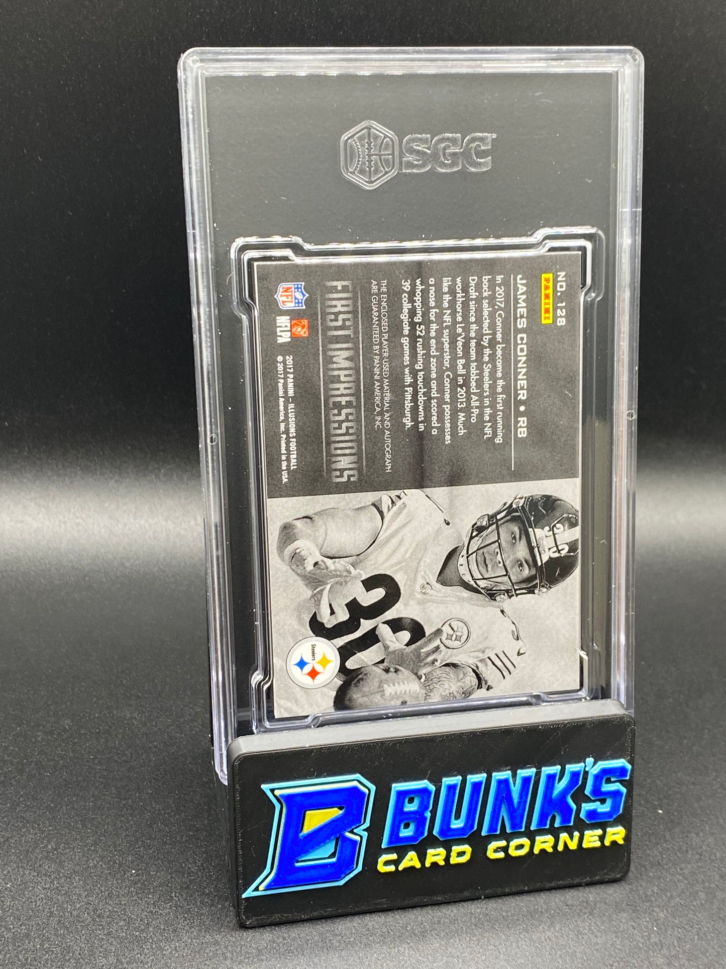 2017 James Conner First Impressions Material Auto. Blue SGC Auto. 10 (Box B63)