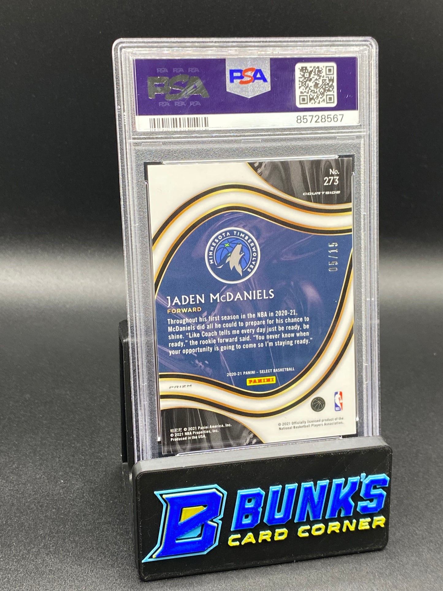 2020 Jaden McDaniels Neon Orange Pulsar RC PSA 10 (Box B63)