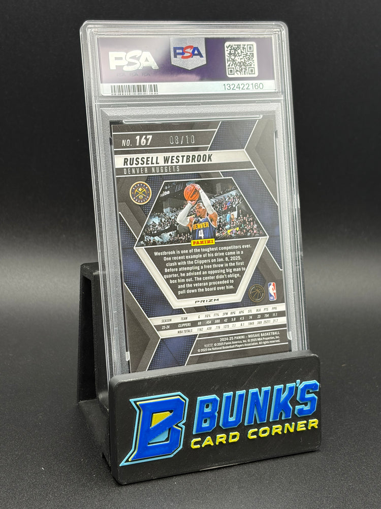 2024 Russell Westbrook Pink Fluorescent Mosaic PSA 10 8/10