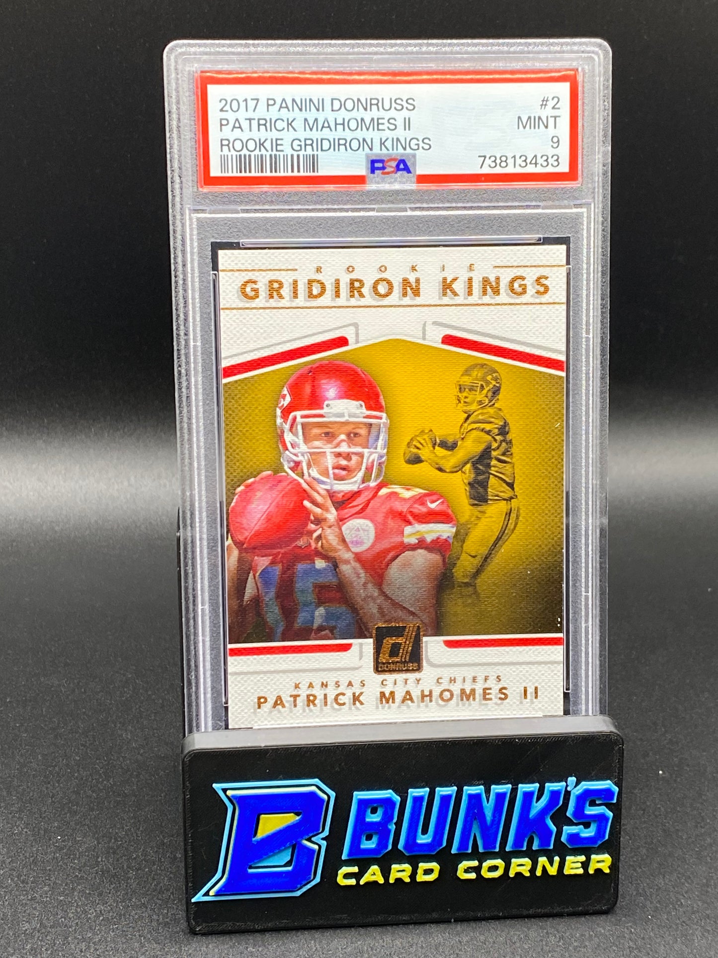 2017 Patrick Mahomes II Rookie Gridiron Kings RC PSA 9