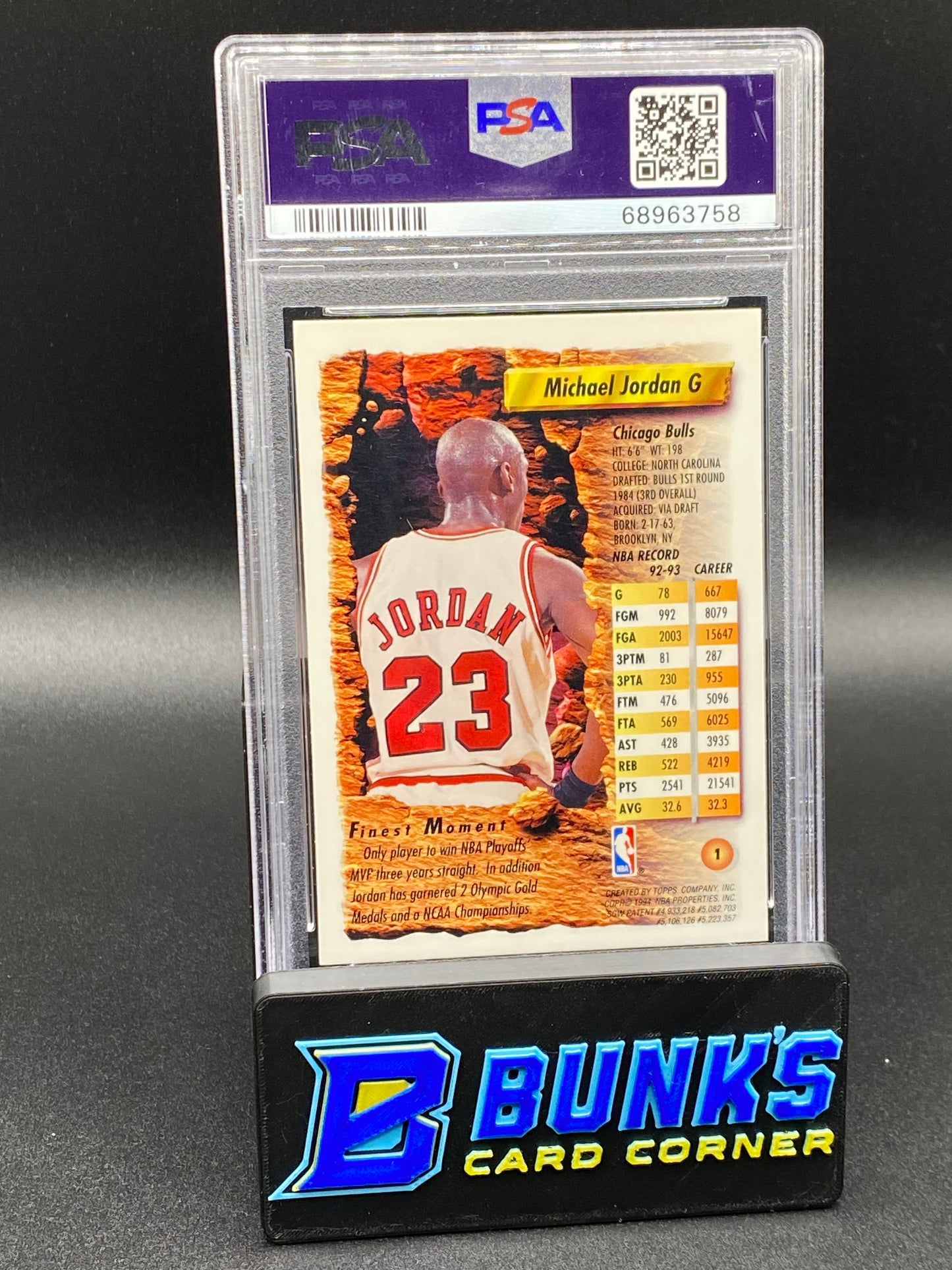 1993 Finest Michael Jordan PSA 8 (Box A18)