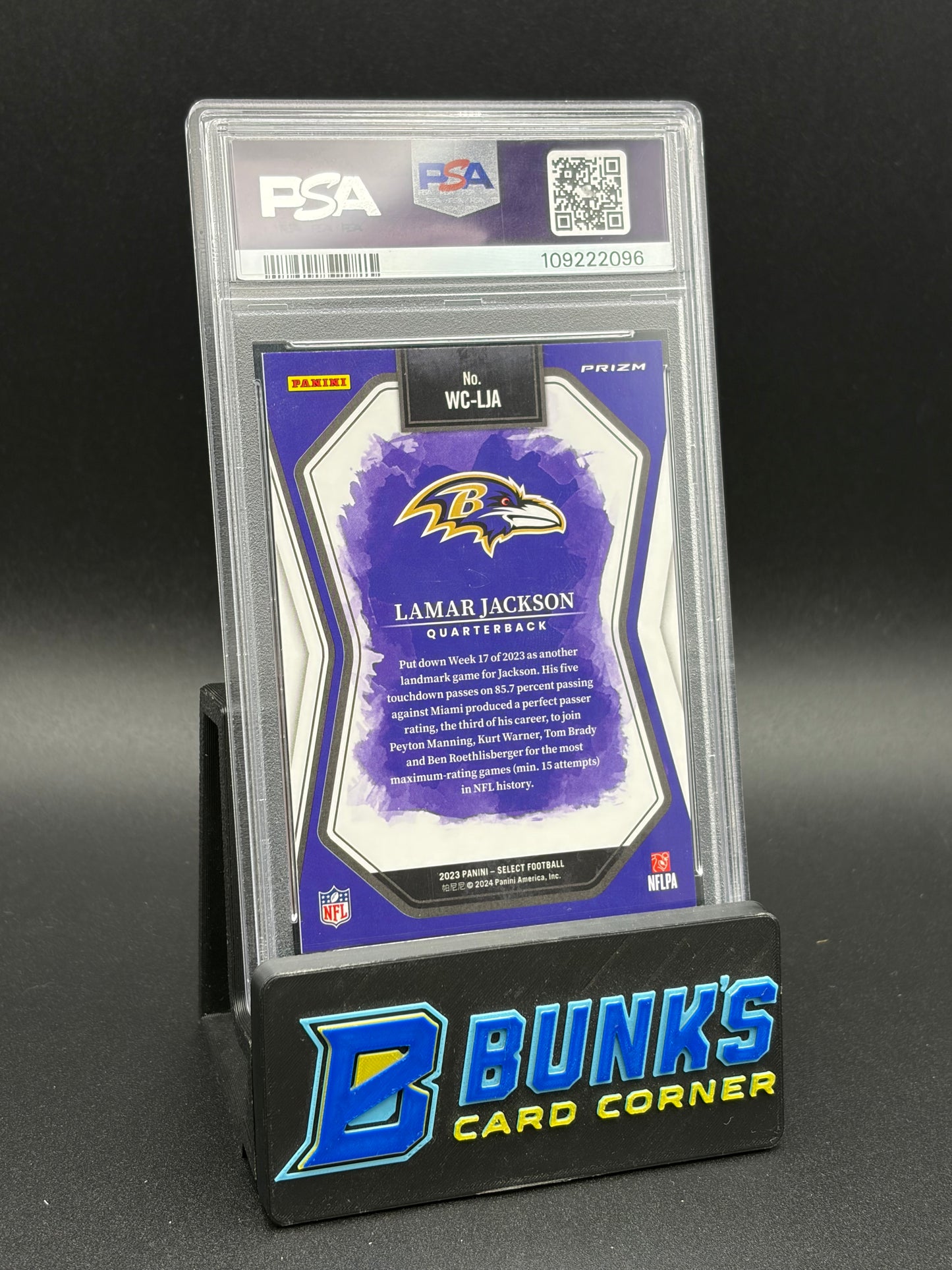 2023 Lamar Jackson Watercolors Select PSA 9