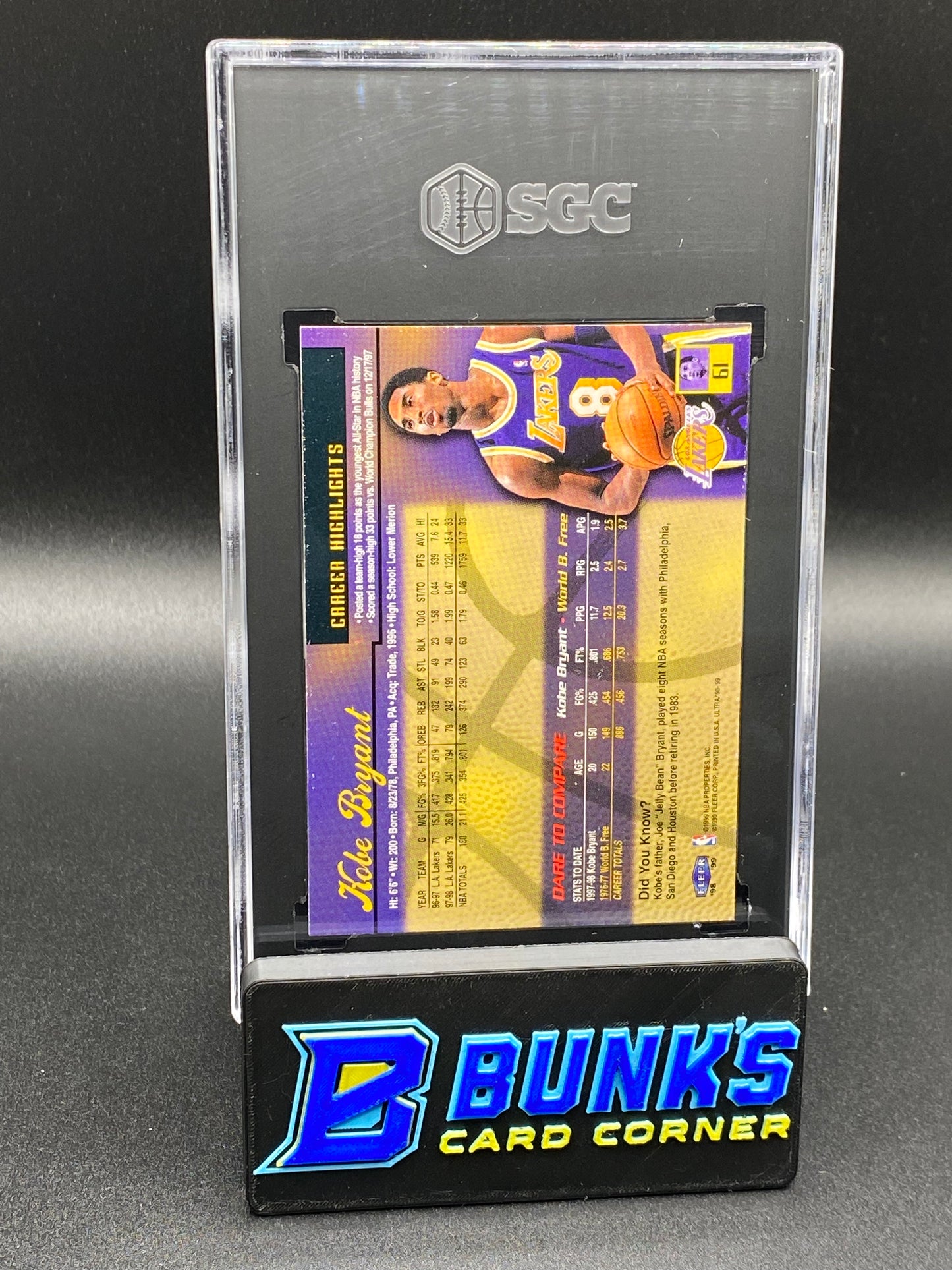 1998-99 Kobe Bryant SGC 8.5 (Box A18)