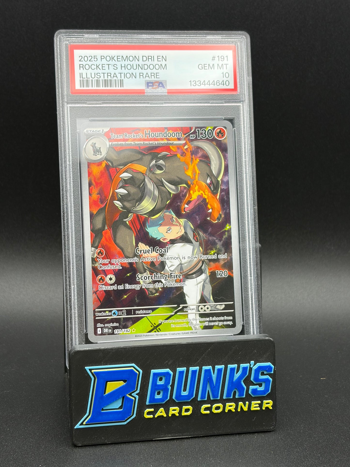 Rockets Houndoom Illustration Rare PSA 10