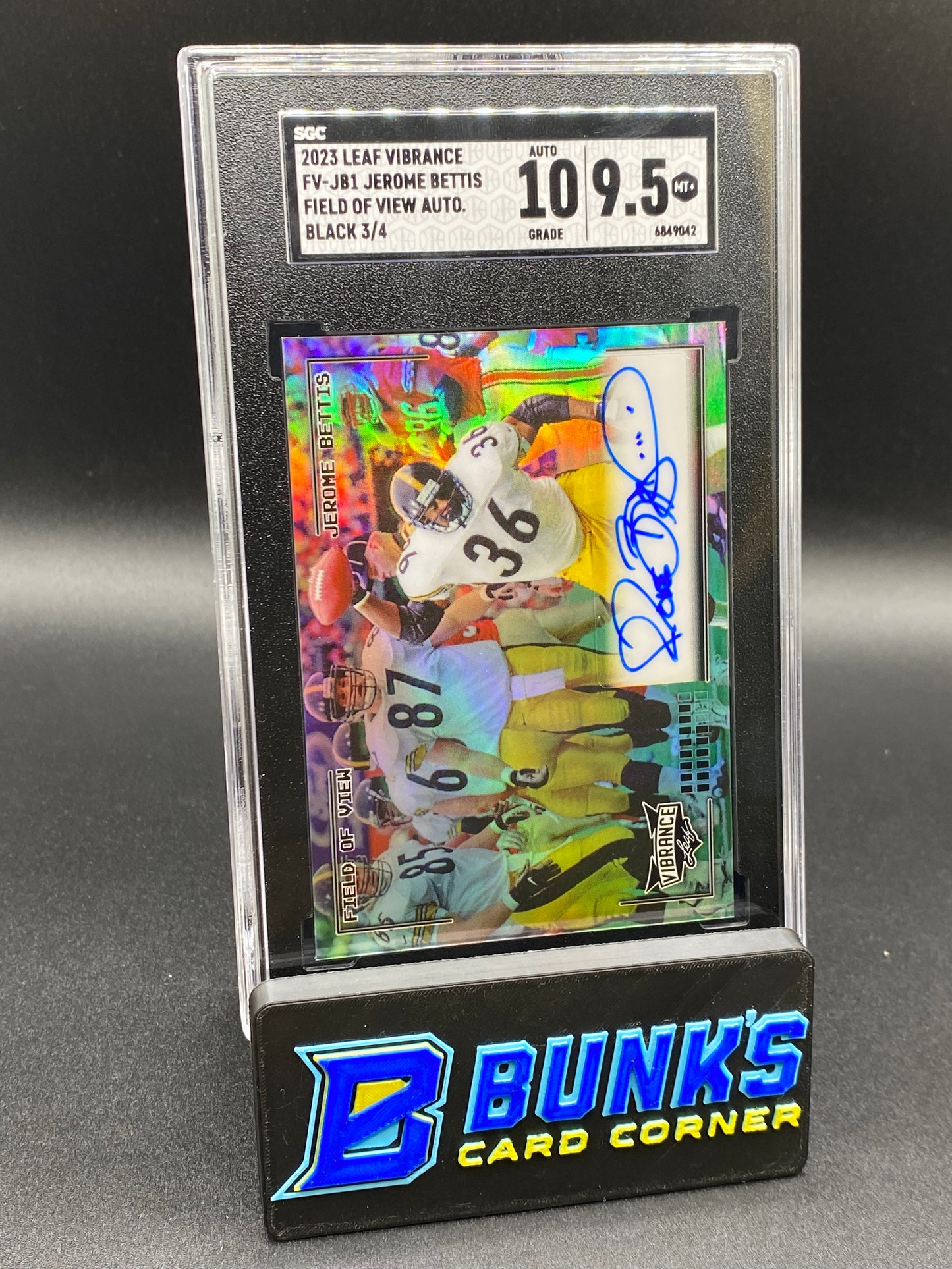 2023 Jerome Bettis Field of View Auto. Black SGC 10/9.5