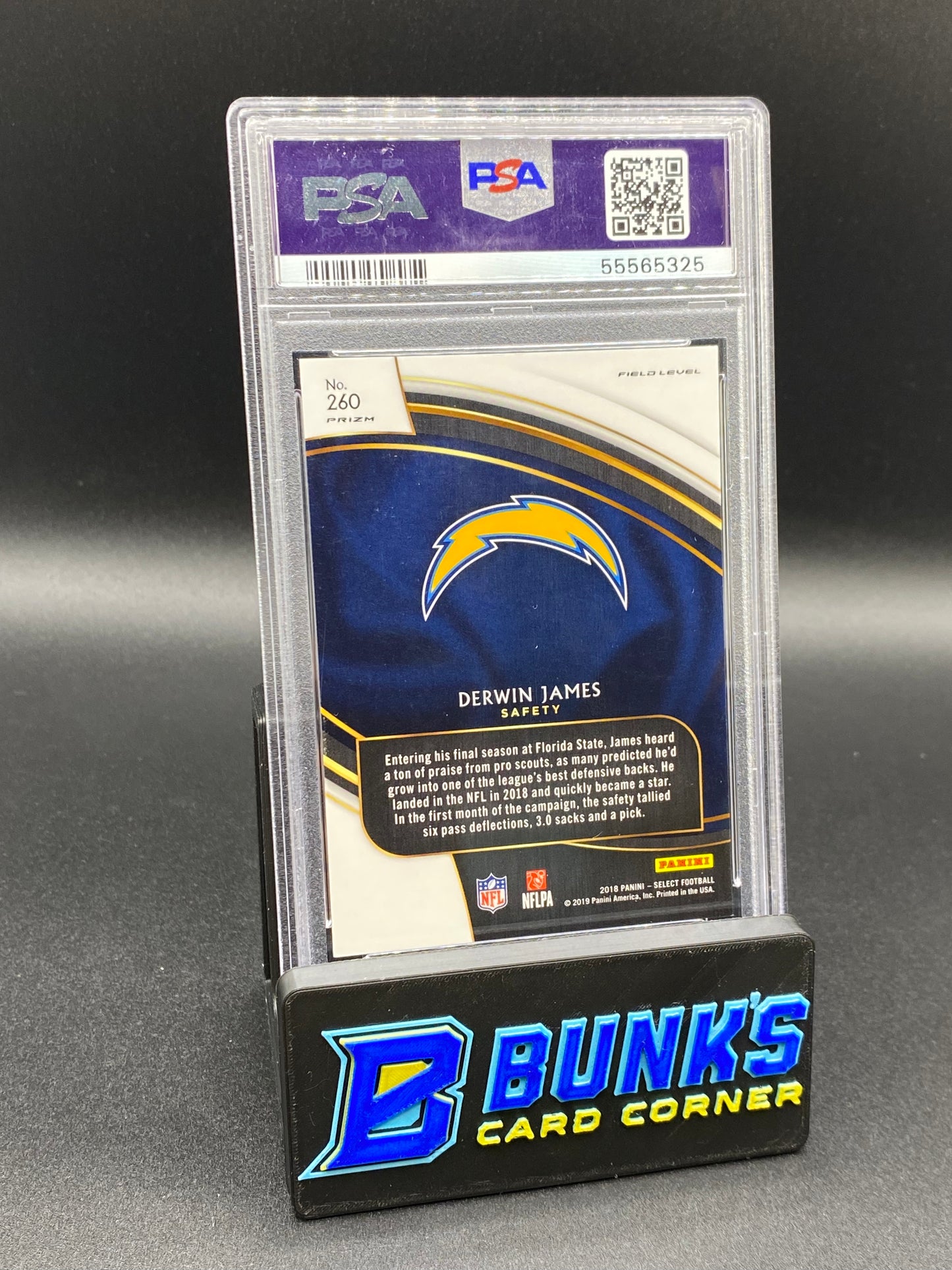2018 Derwin James Zebra Prizm RC PSA 9
