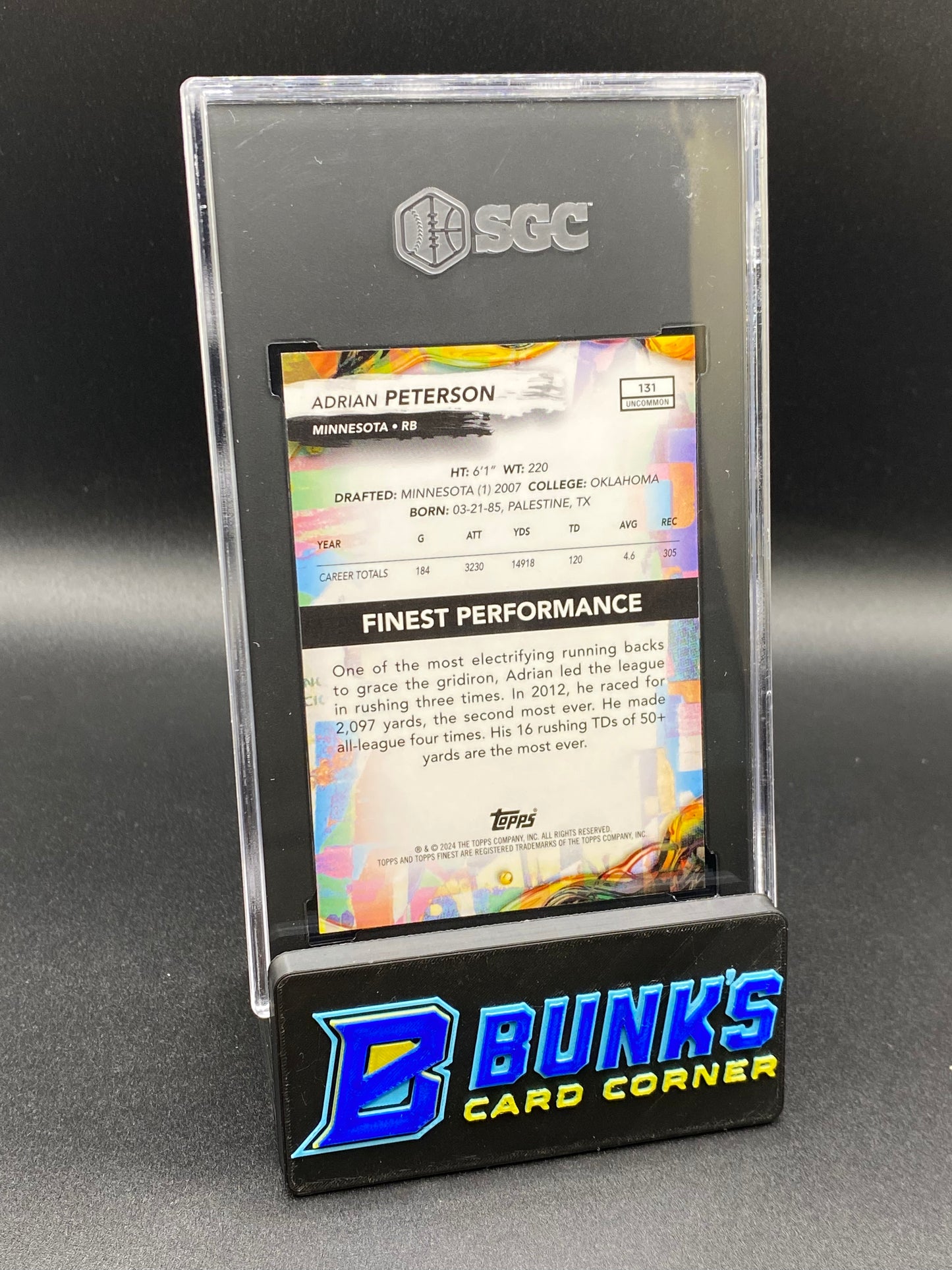 2024 Adrian Peterson Gold Geometric Ref. 22/25 SGC 10