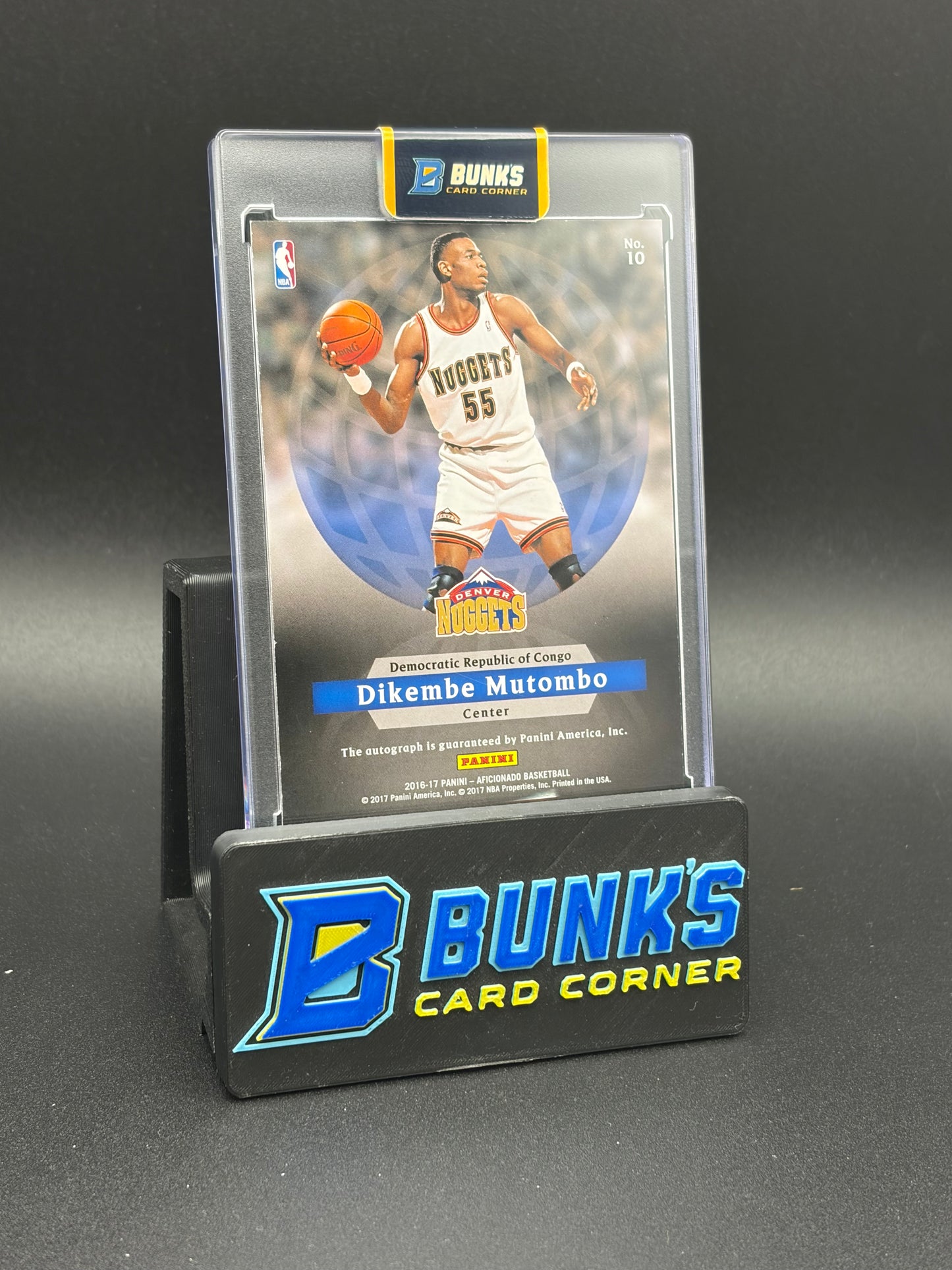 2016-17 Dikembe Mutombo Aficionado Panini International Link Auto 132/199