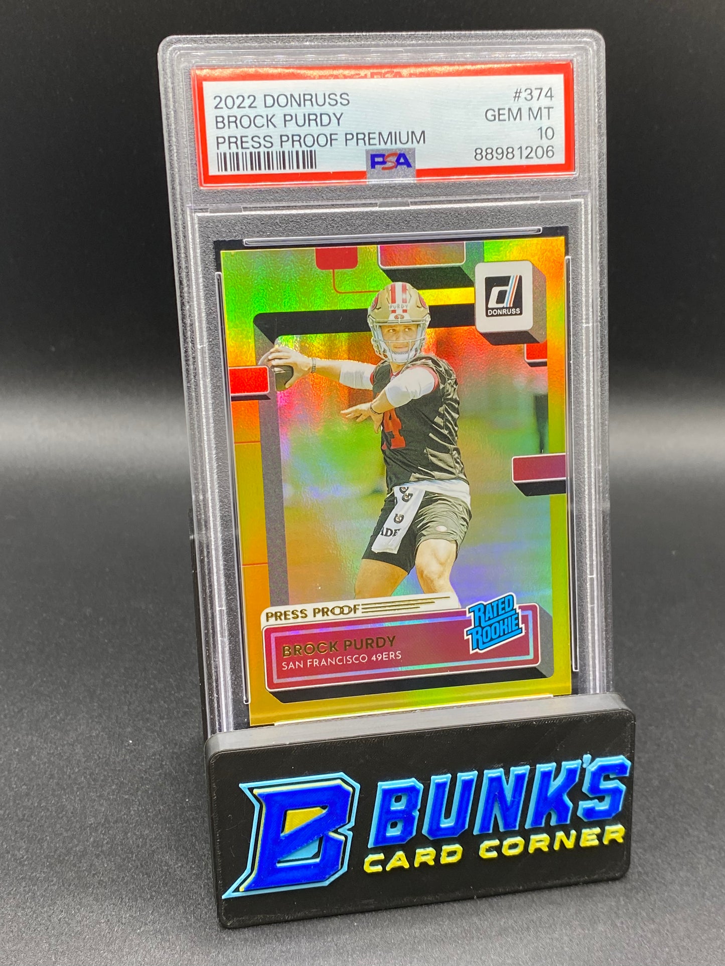 2022 Brock Purdy Press Proof Premium RC PSA 10