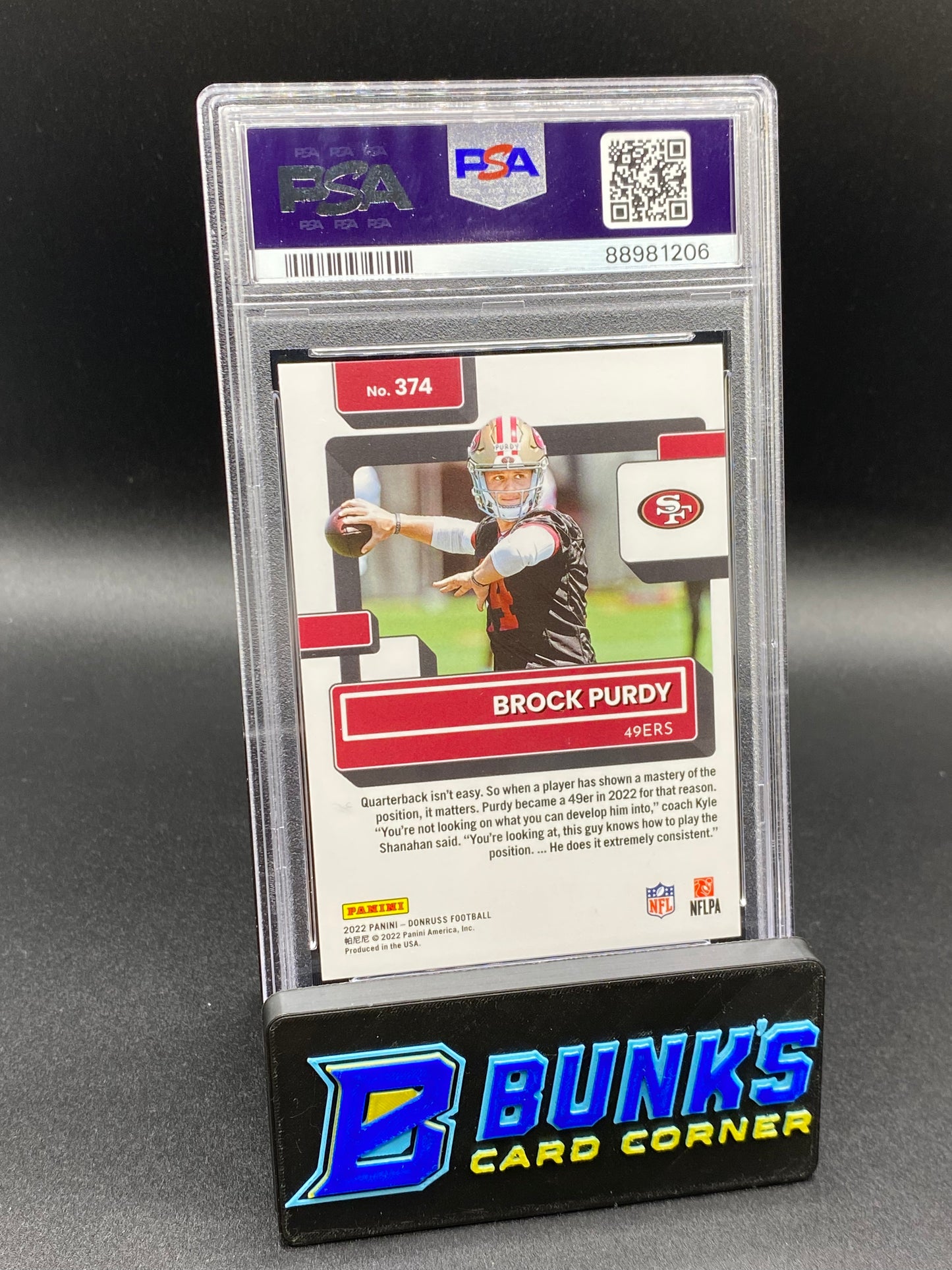 2022 Brock Purdy Press Proof Premium RC PSA 10