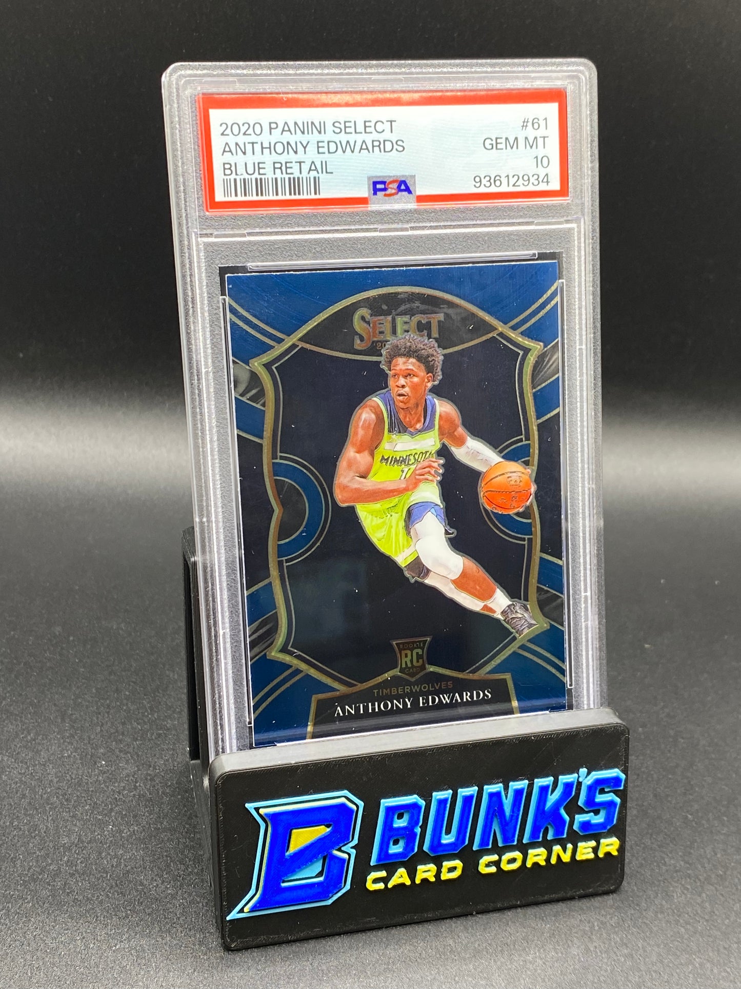 2020 Anthony Edwards Blue Retail RC PSA 10