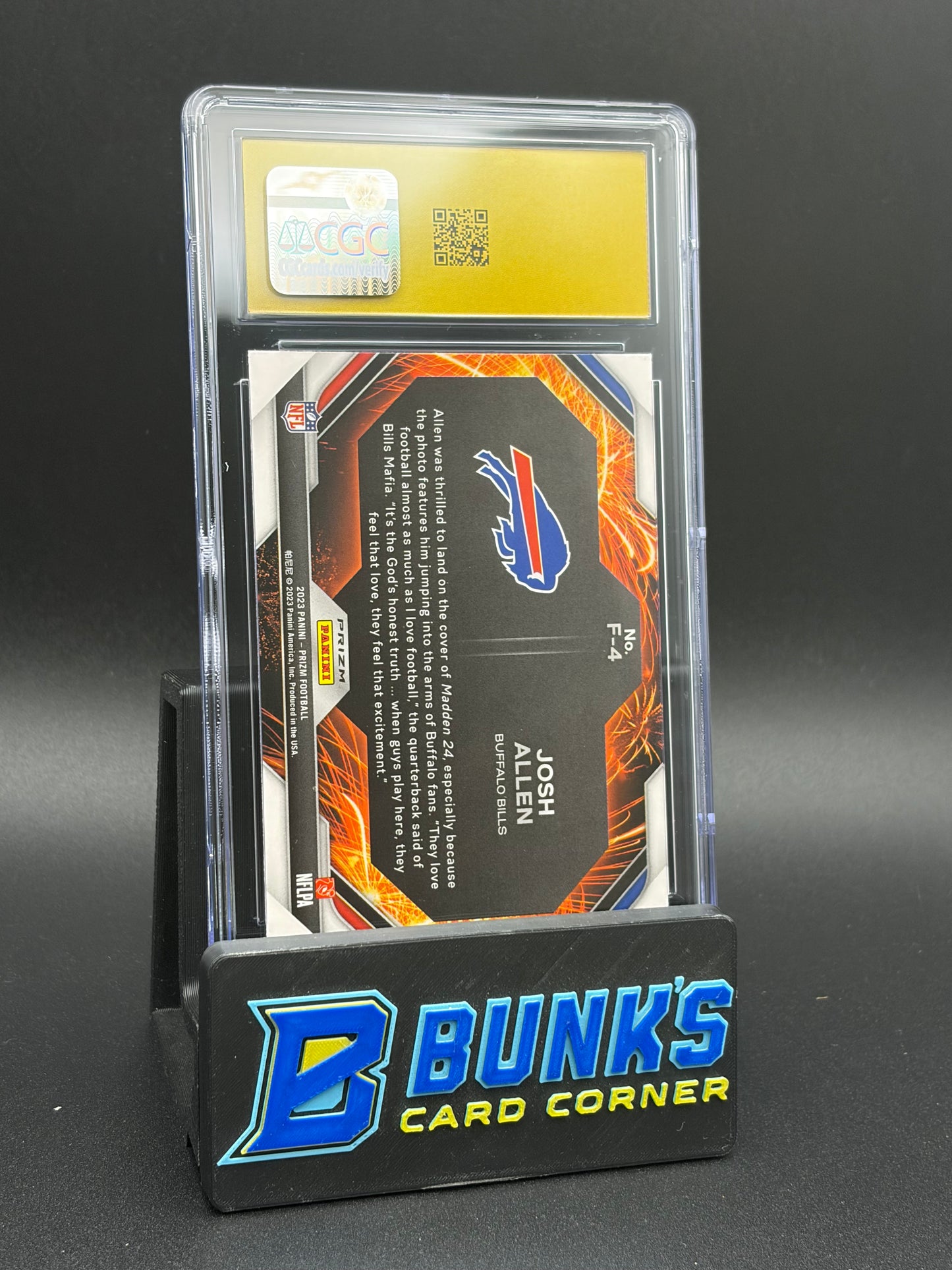 2023 Josh Allen Green Fireworks Prizm CGC Pristine 10
