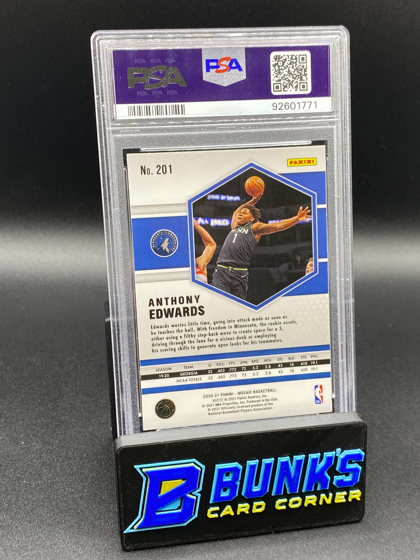 2020 Anthony Edwards RC PSA 10
