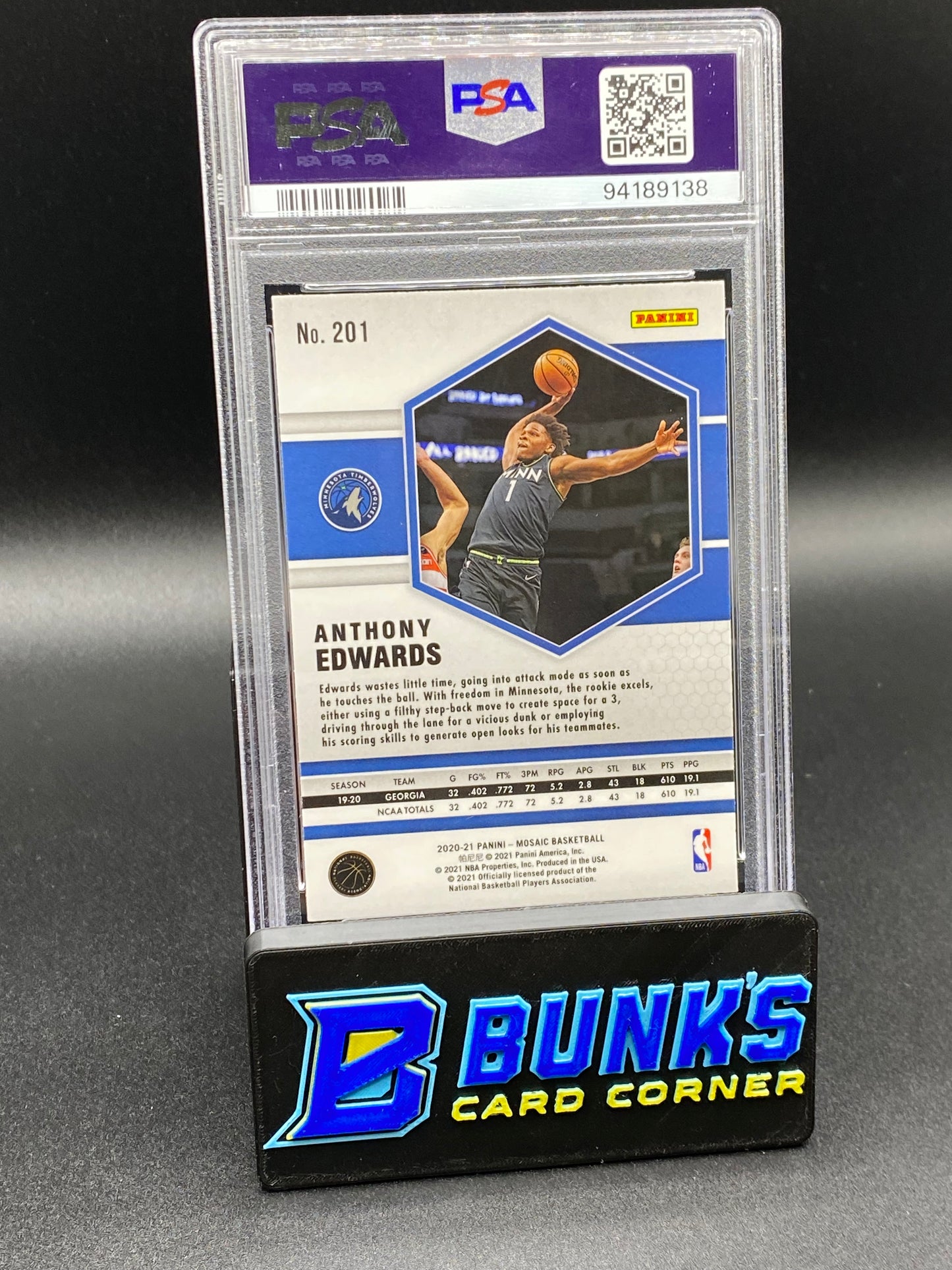 2020 Anthony Edwards PSA 10